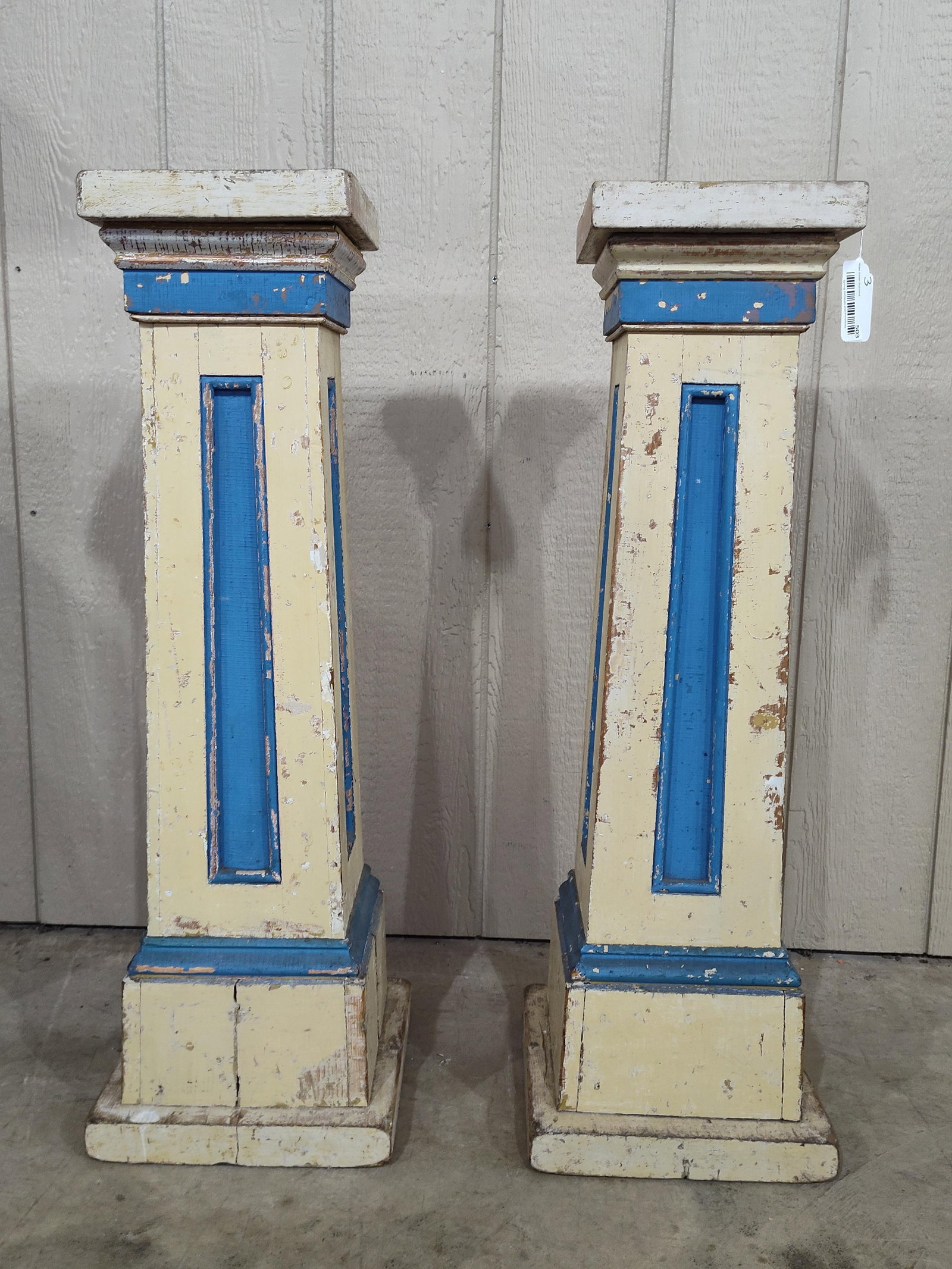 Nice Pair of Painted Pedestals/Columns (1 of 5)