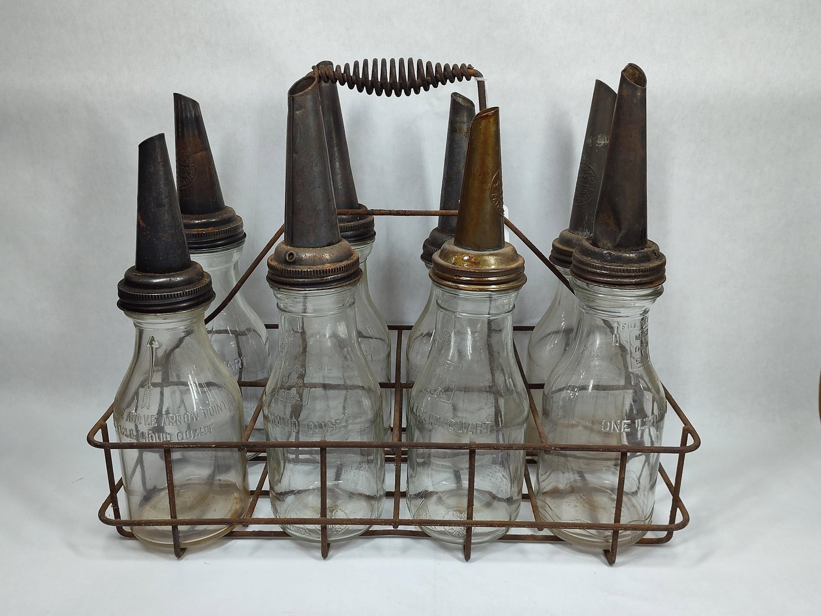 8-Glass Oil Bottles with carrier (1 of 8)