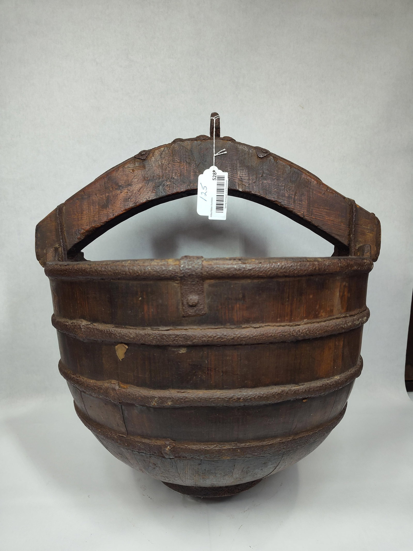 Early 1800s Well Bucket: 18in diameter.