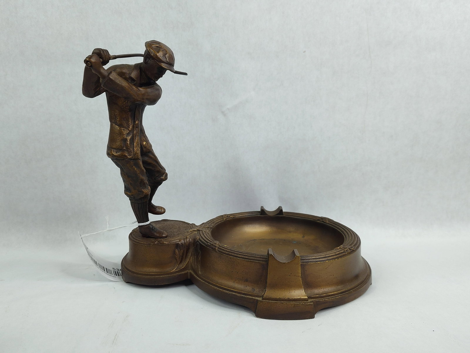 Great Early Bronze Cigar Ashtray w/ Golfer (1 of 6)
