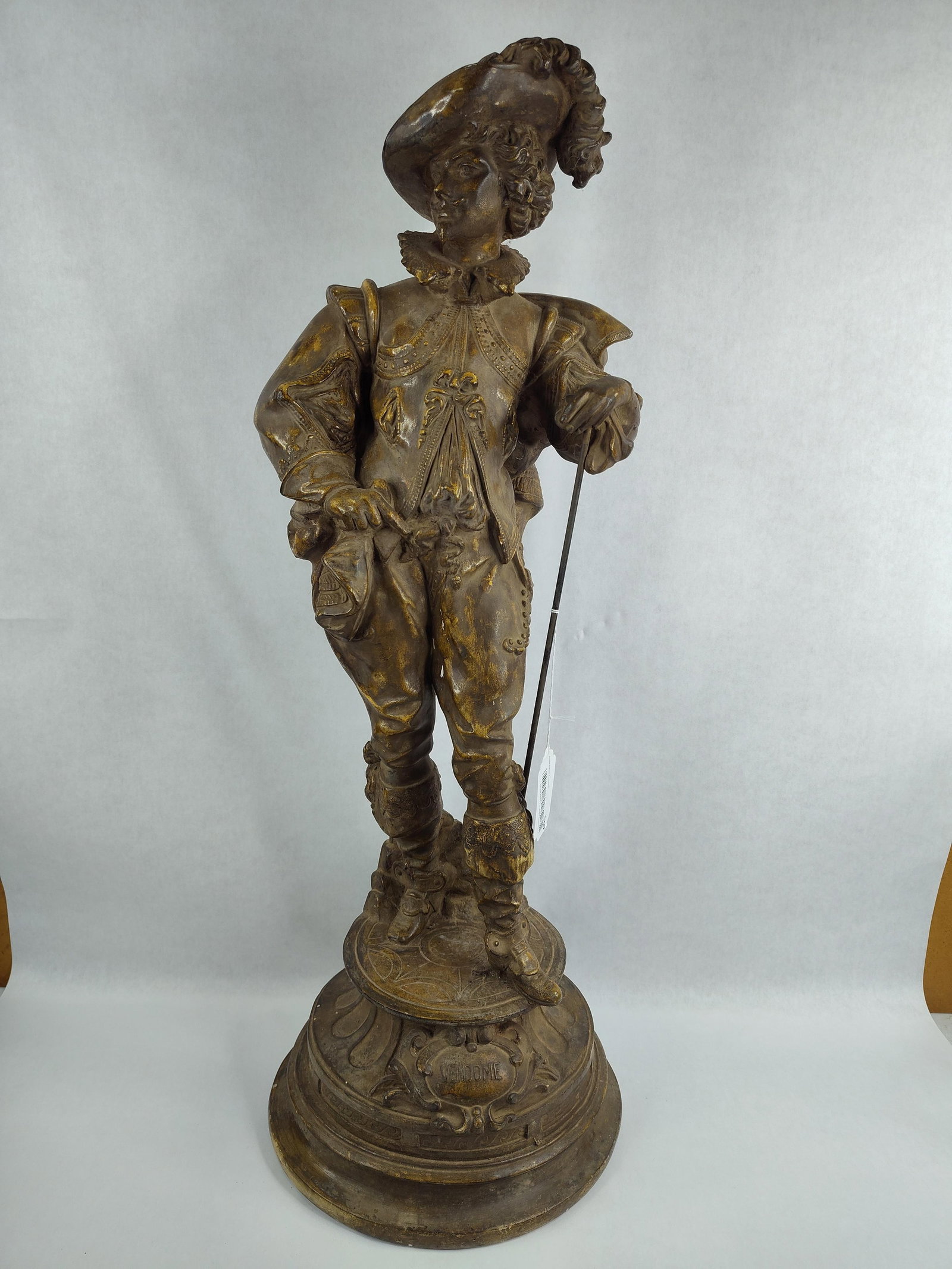 French Vendome Legendary Don Juan Spelter Statue: Has a great look and in good condition! 32in tall.