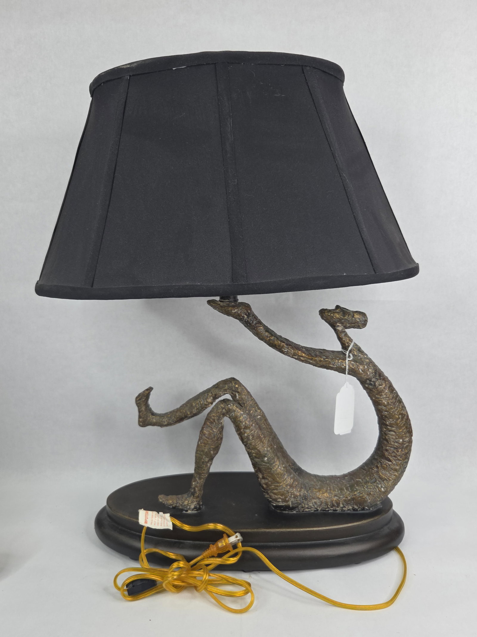 Brass Base Brutalist Umbrella Table Lamp - 5