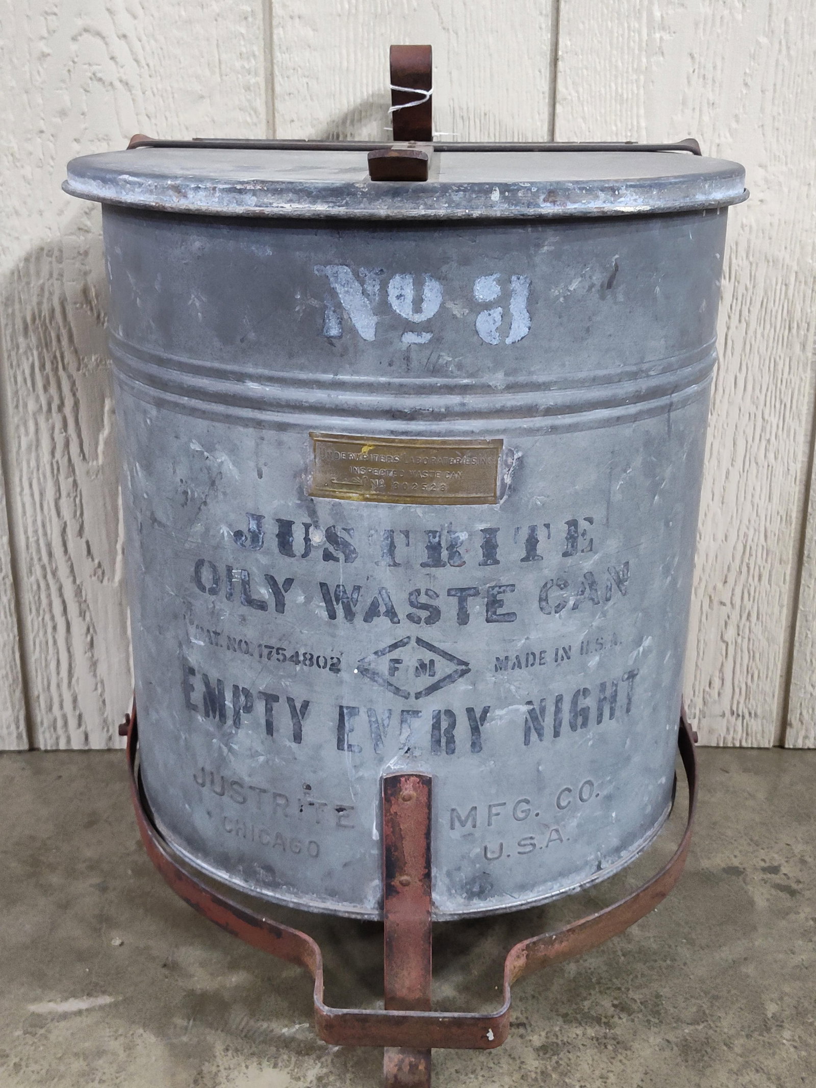 Justrite Mfg Co No.3 Service Station Waste Can (1 of 6)