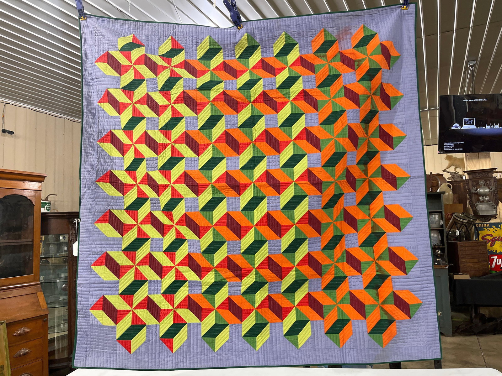 Hand Stitched Entangled Sky Pattern Quilt - 2