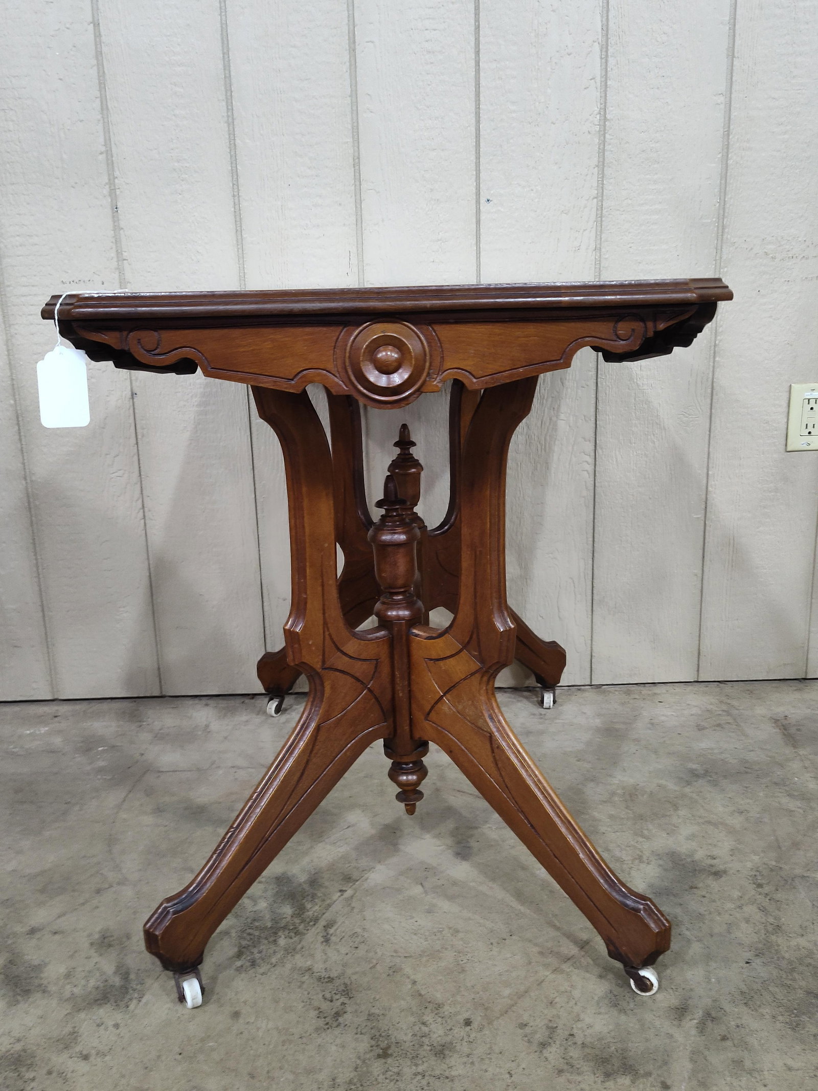 19th C. Victorian Walnut Table - 6