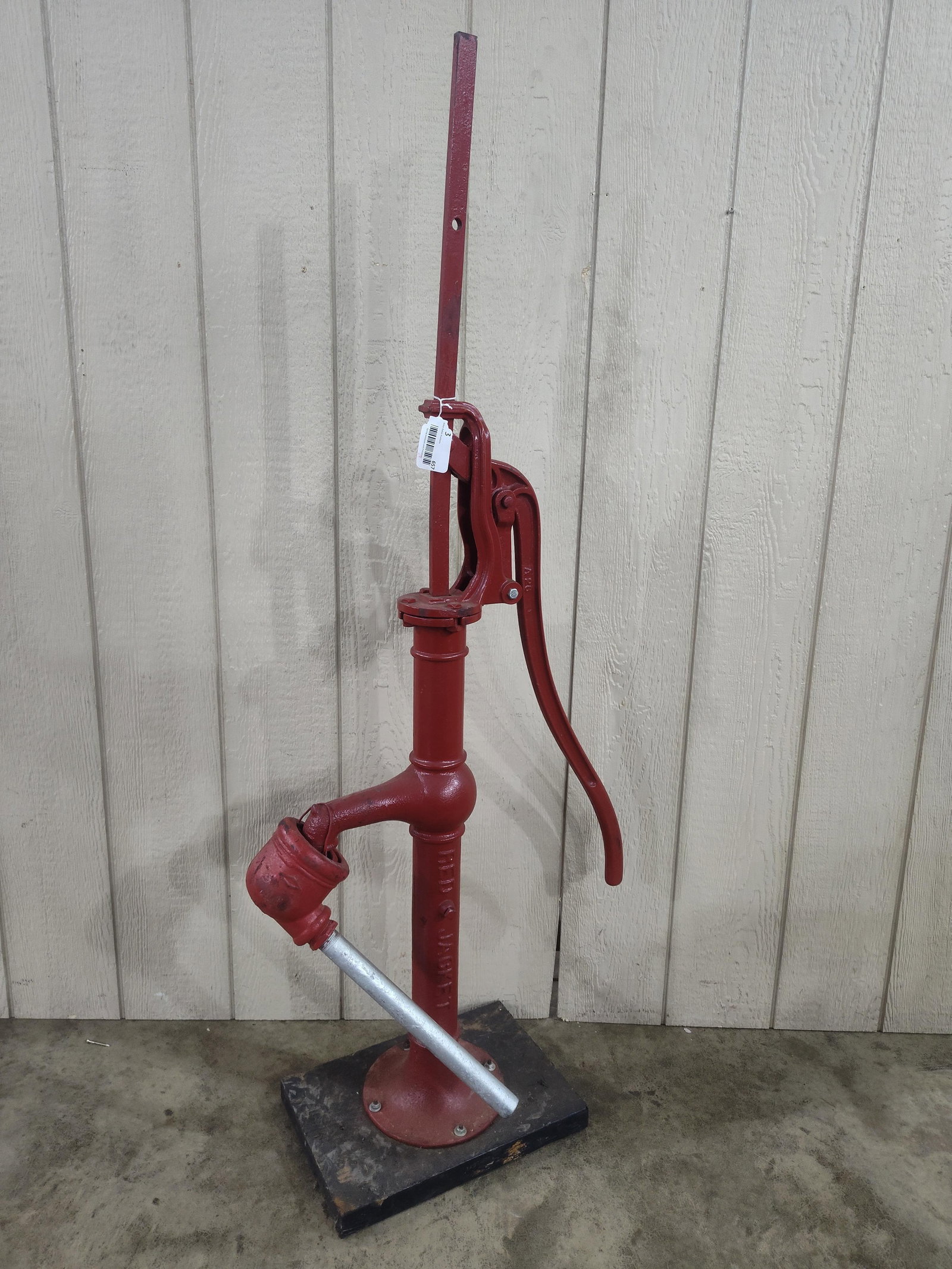 Red Jacket Well Pump: Nicely repainted! Overall height is 61in.
