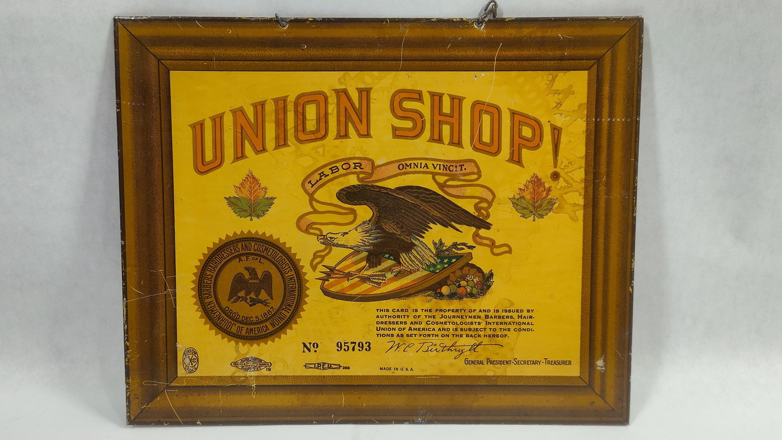 Union Shop Tin Store Sign (1 of 5)