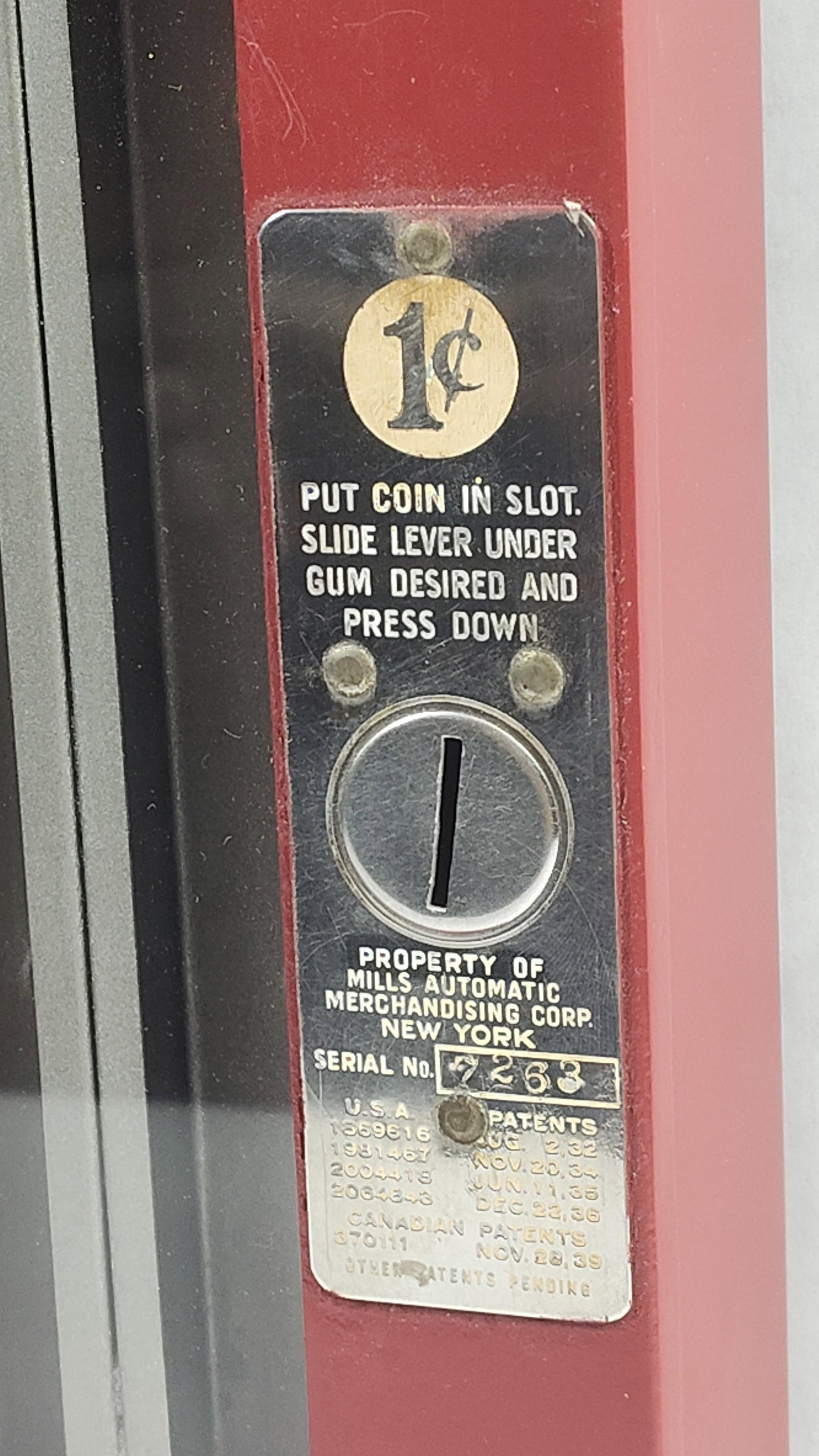 1 Cent Gum Vending Machine - 2