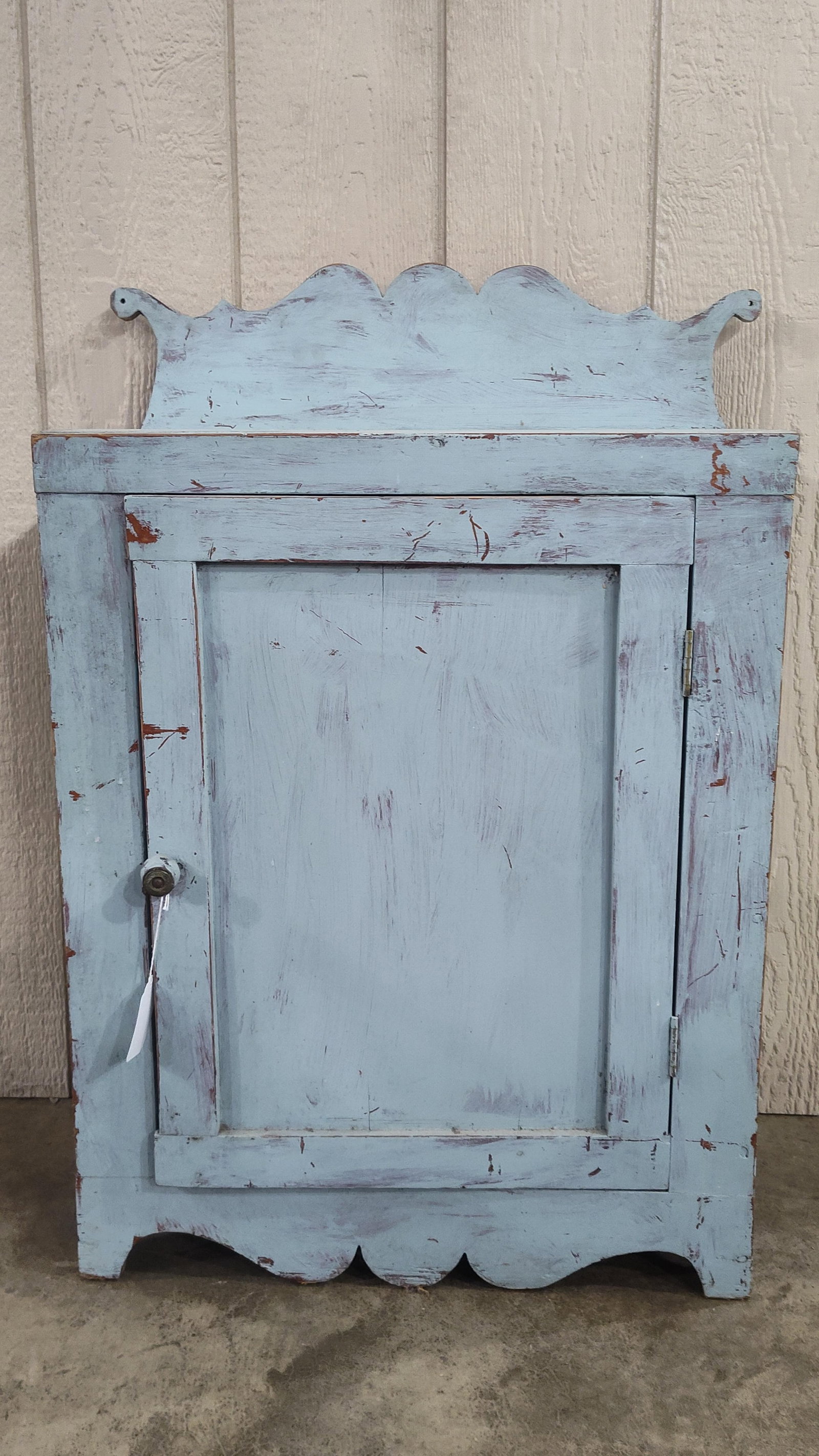 Primitive painted washstand: 23in wide 13.5in deep 33.5in tall.