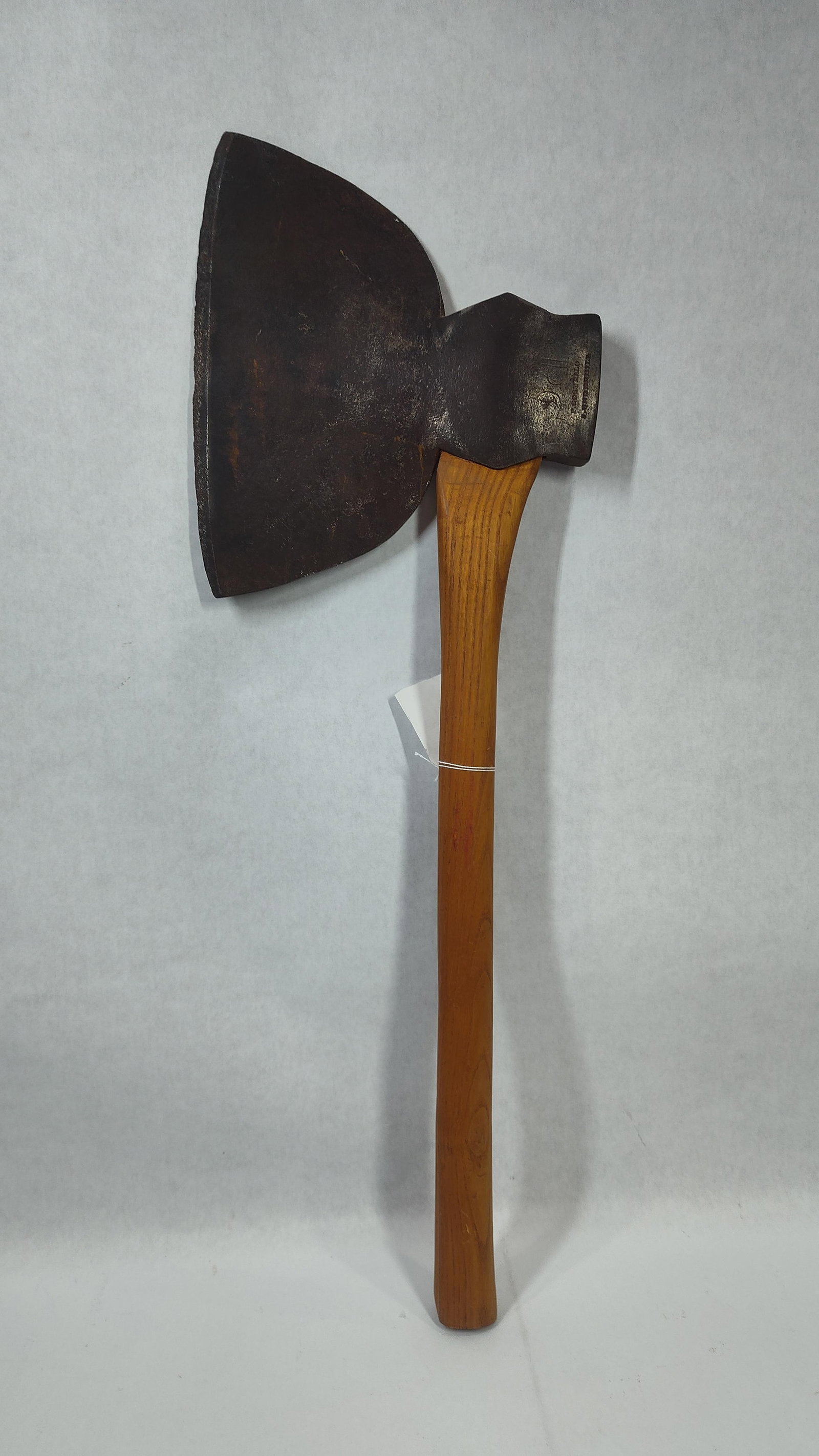 P. Costello & J Underhill Broad Axe: Blade is 9.5x10.5 with a 24 inch handle 