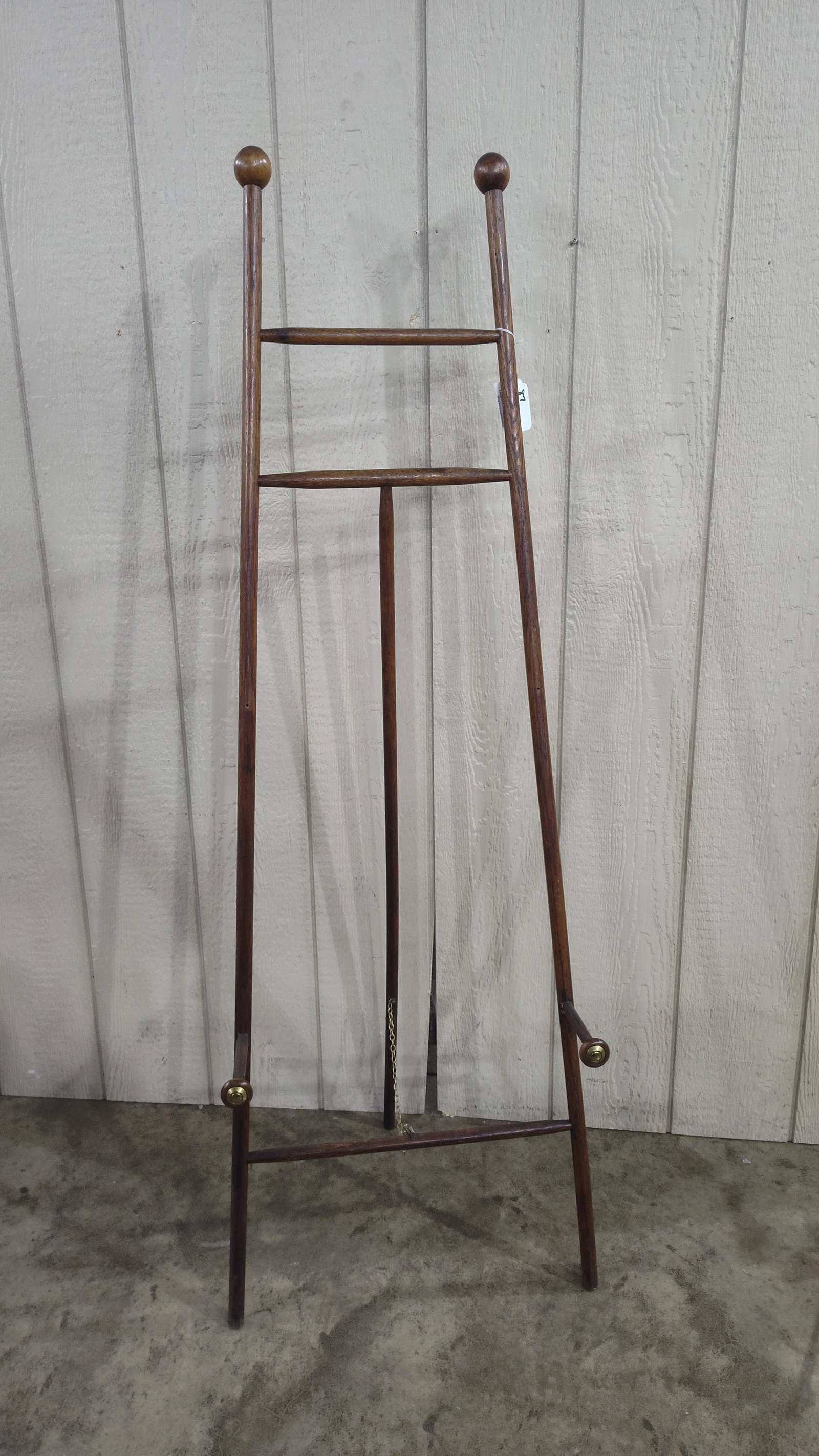 Early Victorian Era Oak Easel: 20in wide 60in tall.