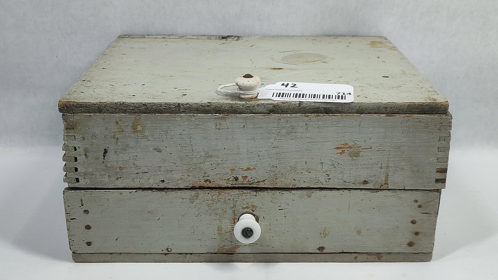 Painted Lift Top Drawer Box (1 of 5)