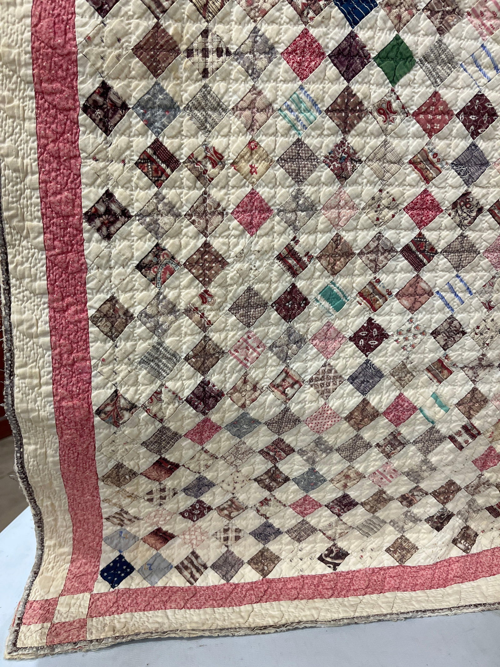9 Patch Hand Stitched Quilt - 3