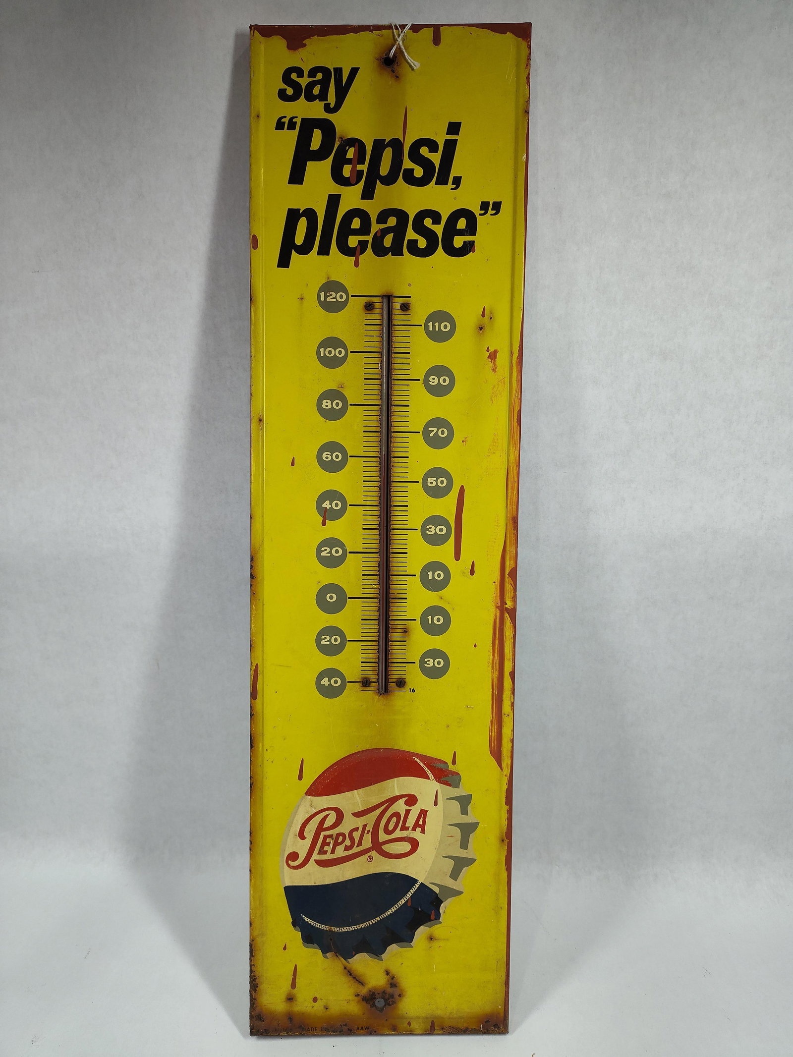 say "Pepsi please" metal thermometer (1 of 5)