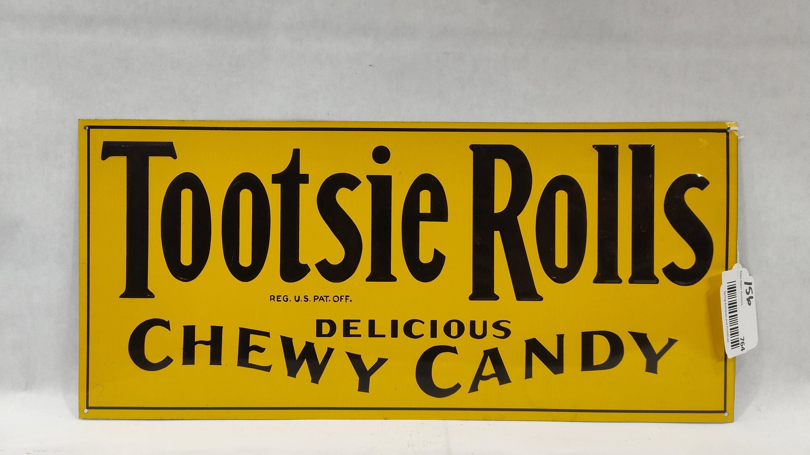 SST Reproduction Tootsie Rolls sign: 9in x 20in.