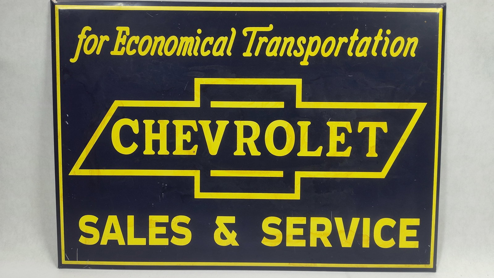 TOC Reproduction Chevrolet Sales & Service sign: 9.5in x 13.5in.