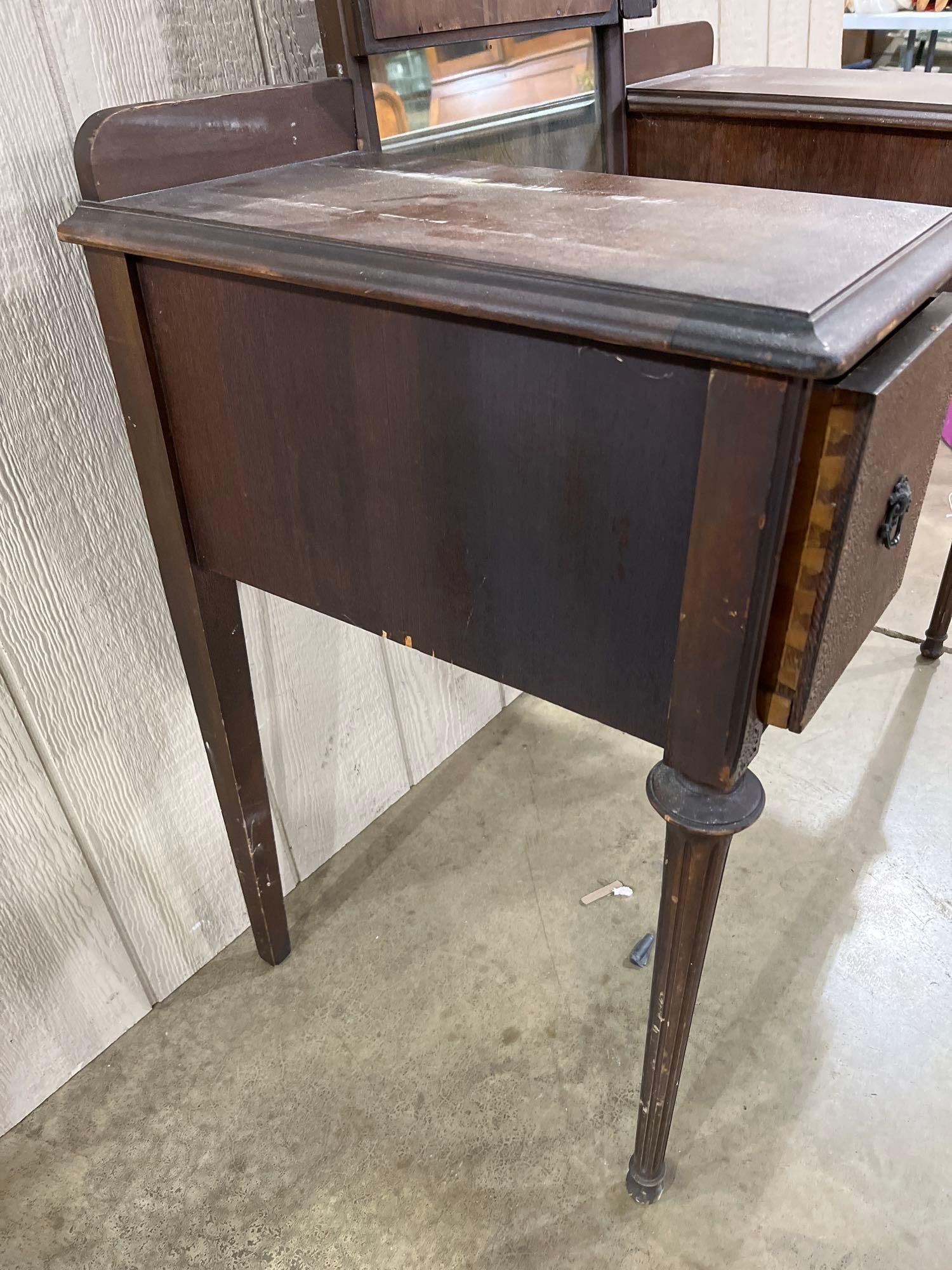 Two Piece Folding Mirror Vanity - 6
