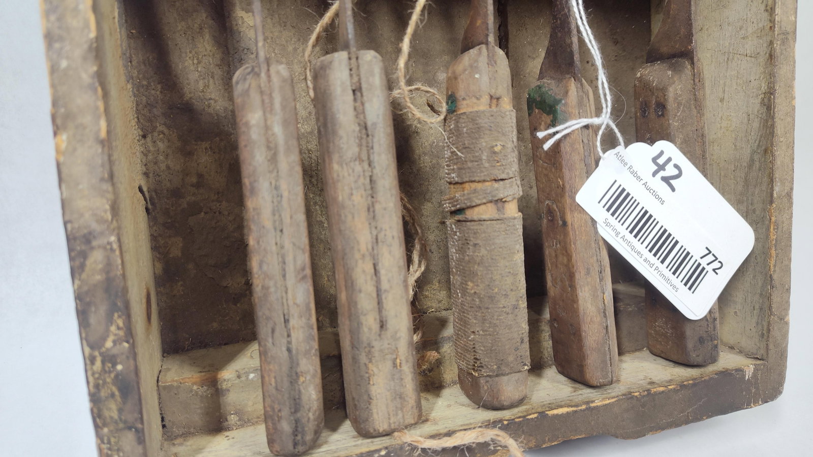 Old Primitive Cottage Knife Box and Scraper - 5