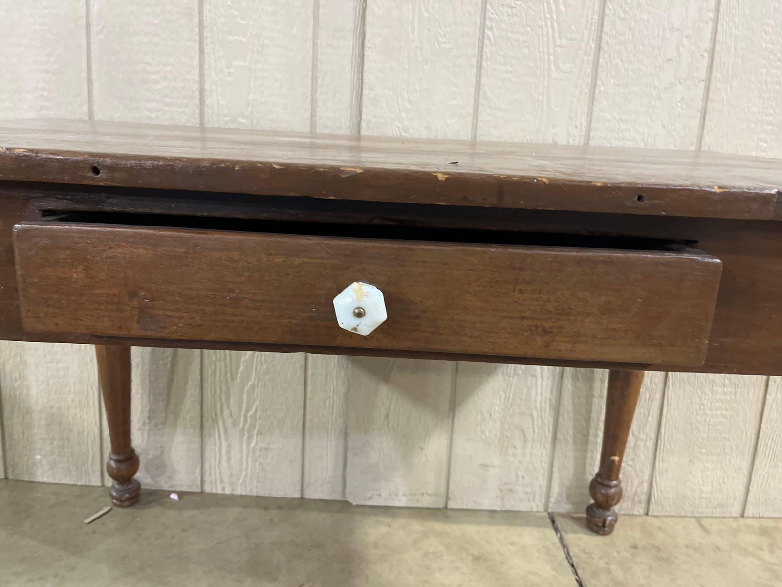 Farmhouse Painted One Drawer Table - 3