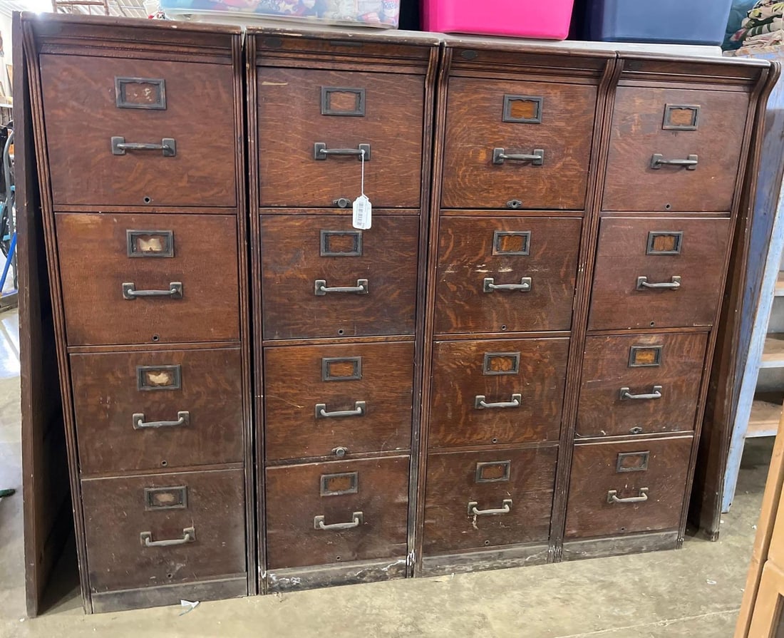 Yaman & Erbe Mfg Co Tiger Oak Filing Cabinets (1 of 6)