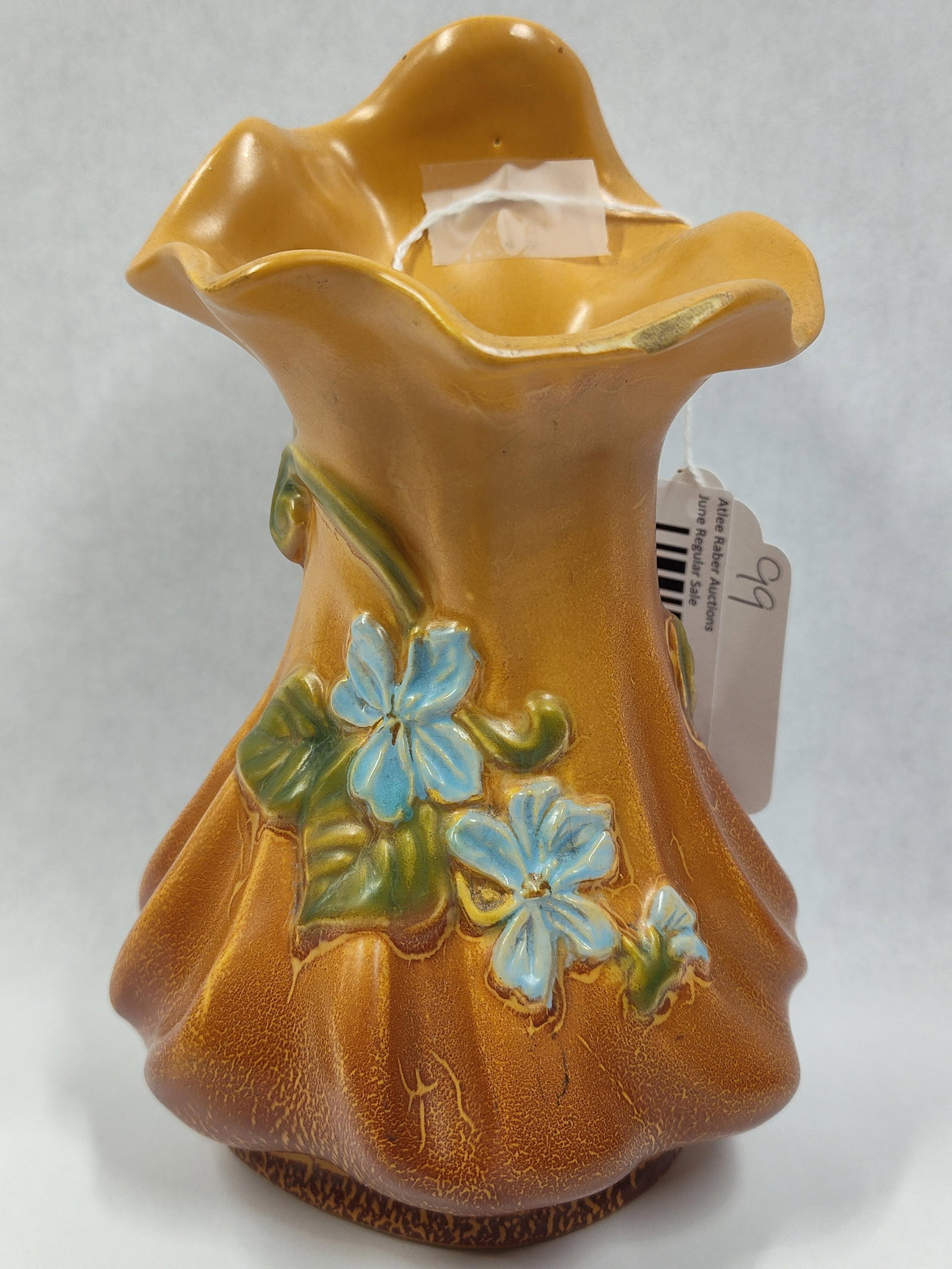 Weller Pottery Cornelia Pattern Molded Ceramic Vase, Style C-22 (1 of 5)