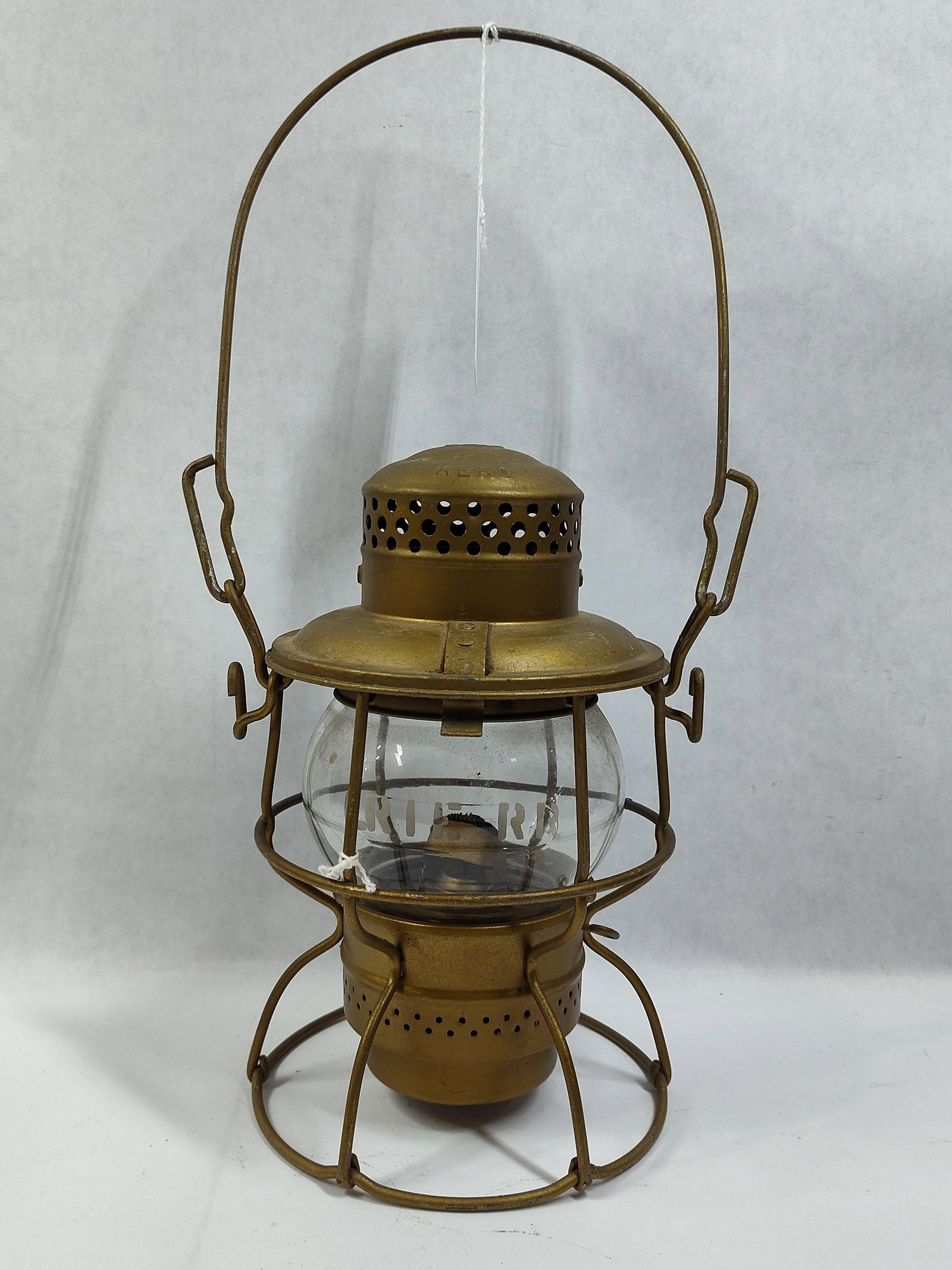 Adlake Kero Erie Railroad Lantern with Clear Corning Glass Globe (1 of 5)