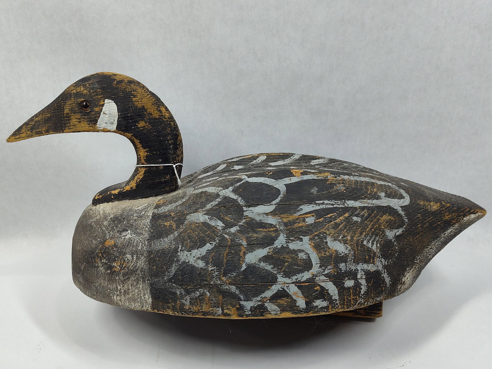 Carved and Painted Wooden Canada Goose Decoy in the Style of Ira Hudson (1 of 4)