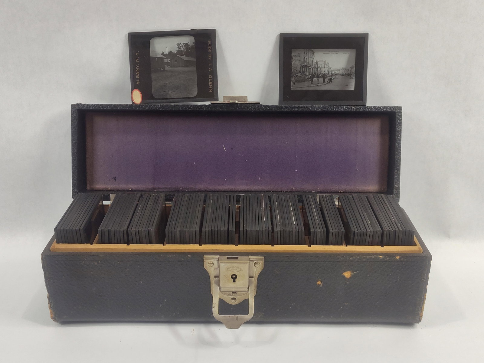 Magic Lantern Glass Slides by James A. Glenn with Carrying Case (1 of 4)