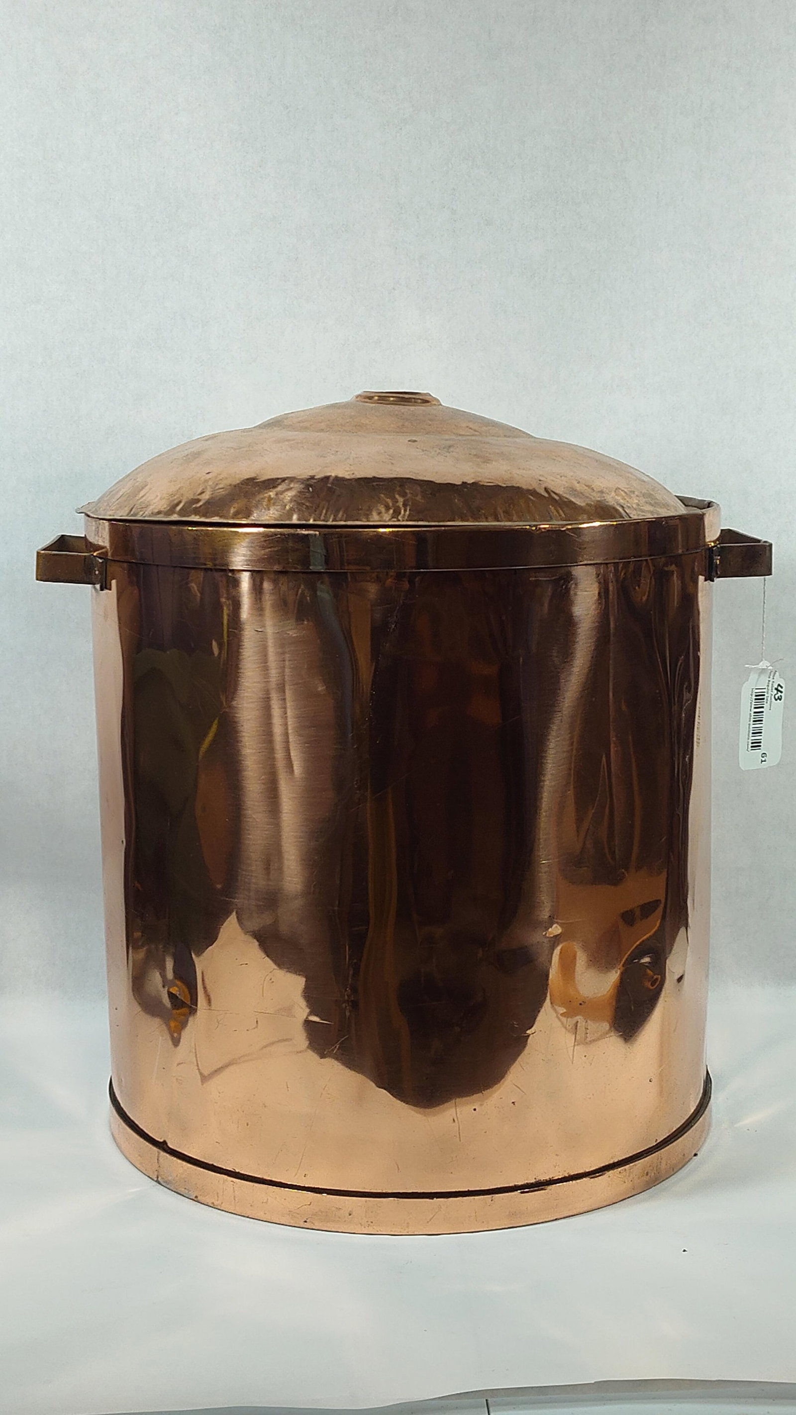 Large Antique Hammered Copper Boiler with Domed Lid (1 of 4)