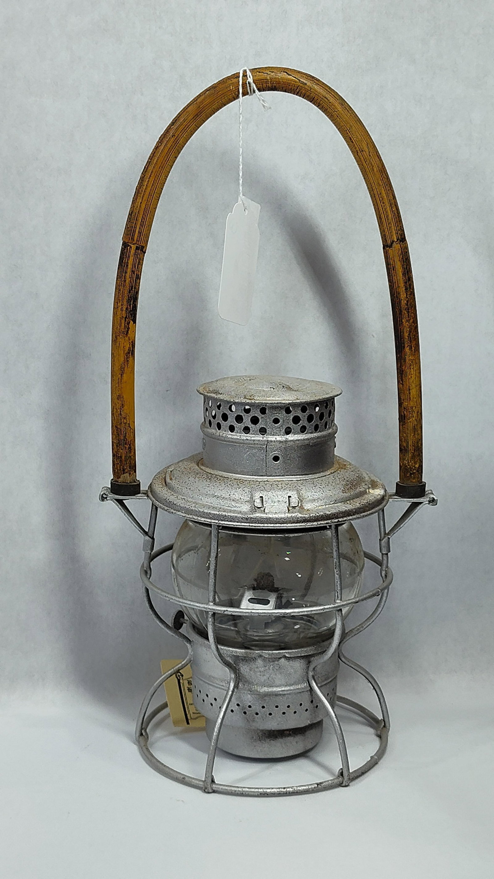 Adlake Kero Railroad Lantern with Bent Wood Bale Handle (1 of 3)