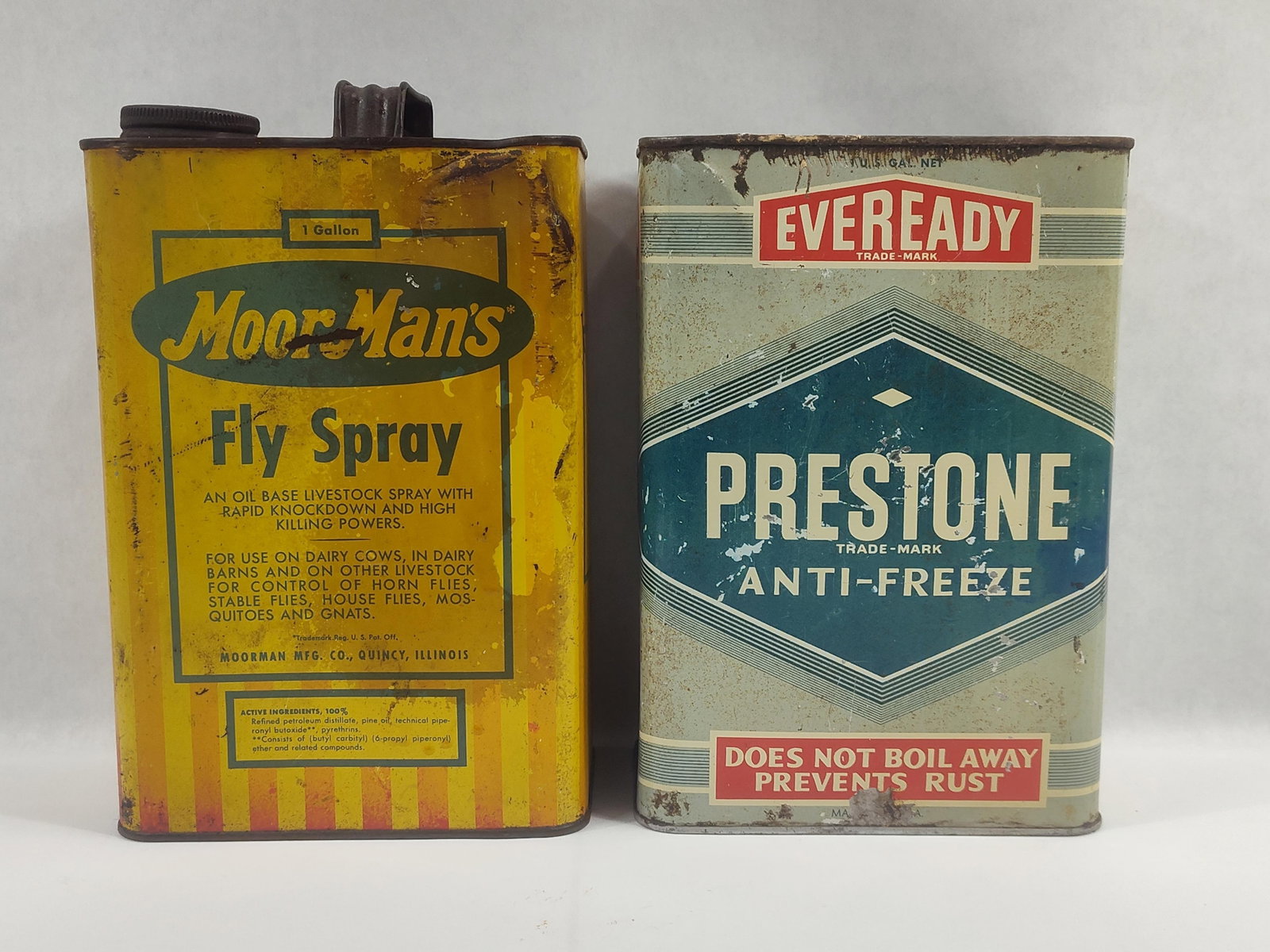 TwoOne-Gallon Lithographed Metal Advertising Cans (1 of 4)