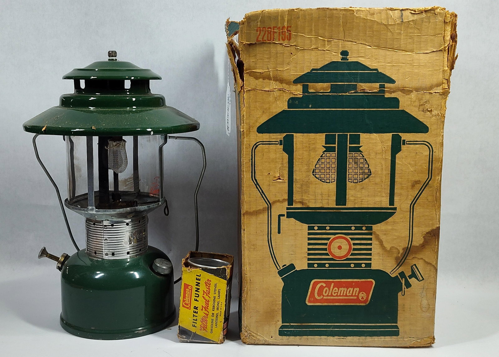 Coleman Model 228F Double Mantle Lantern with Original Box and Filter Funnel (1 of 5)