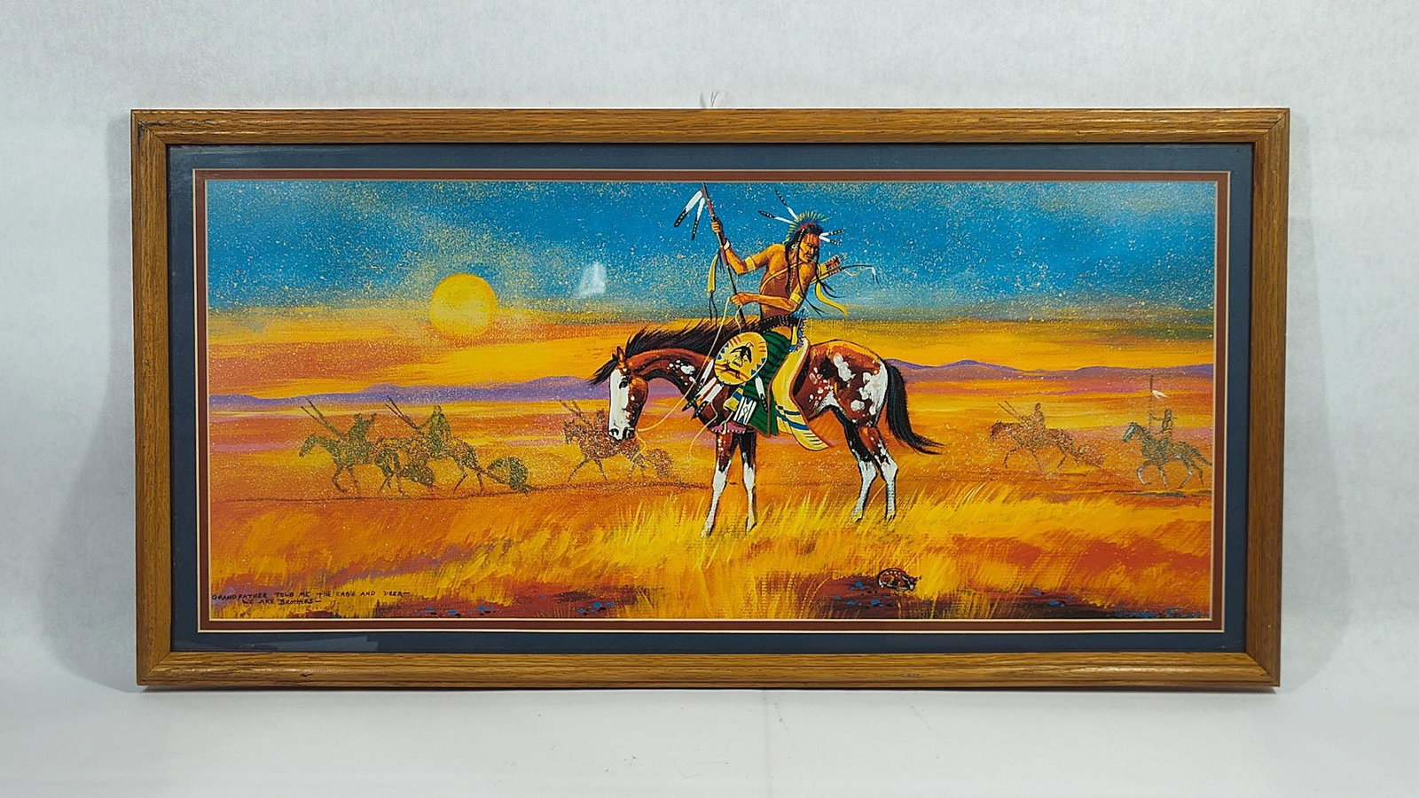 George Flett, Signed Native American Horseman Print (1 of 5)