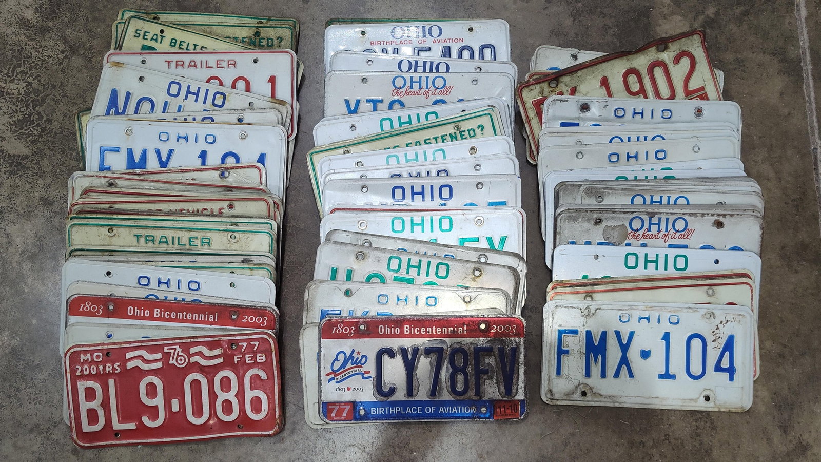 Approximately 30and Modern Metal License Plates (1 of 1)