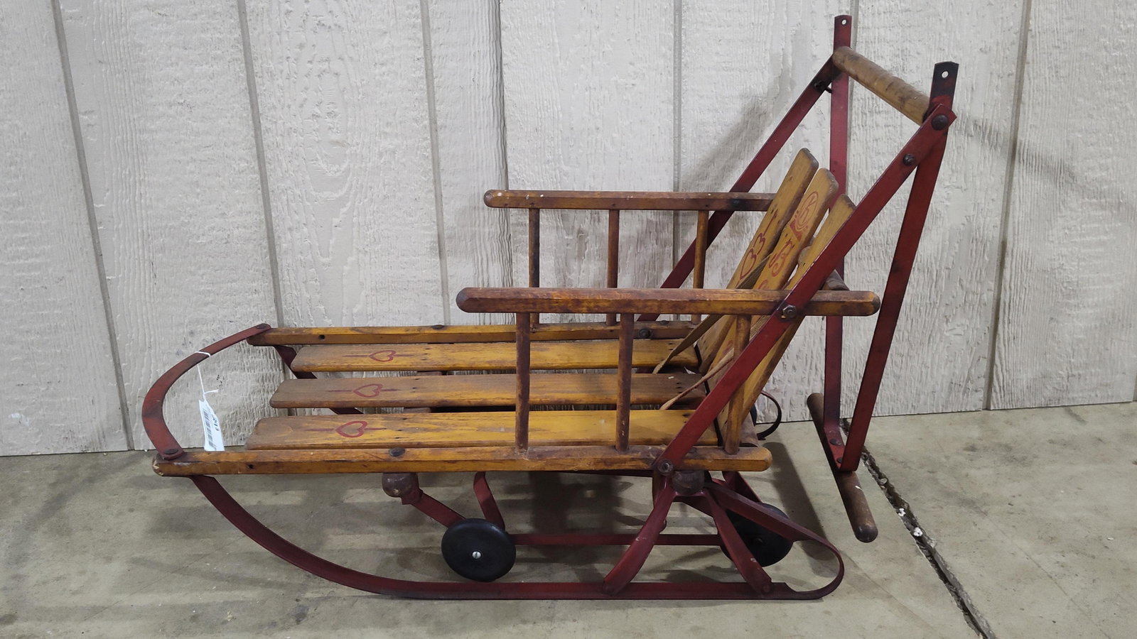 Kalamazoo Sled Company B and B Cab Convertible Child's Push-Sled and Stroller (1 of 4)
