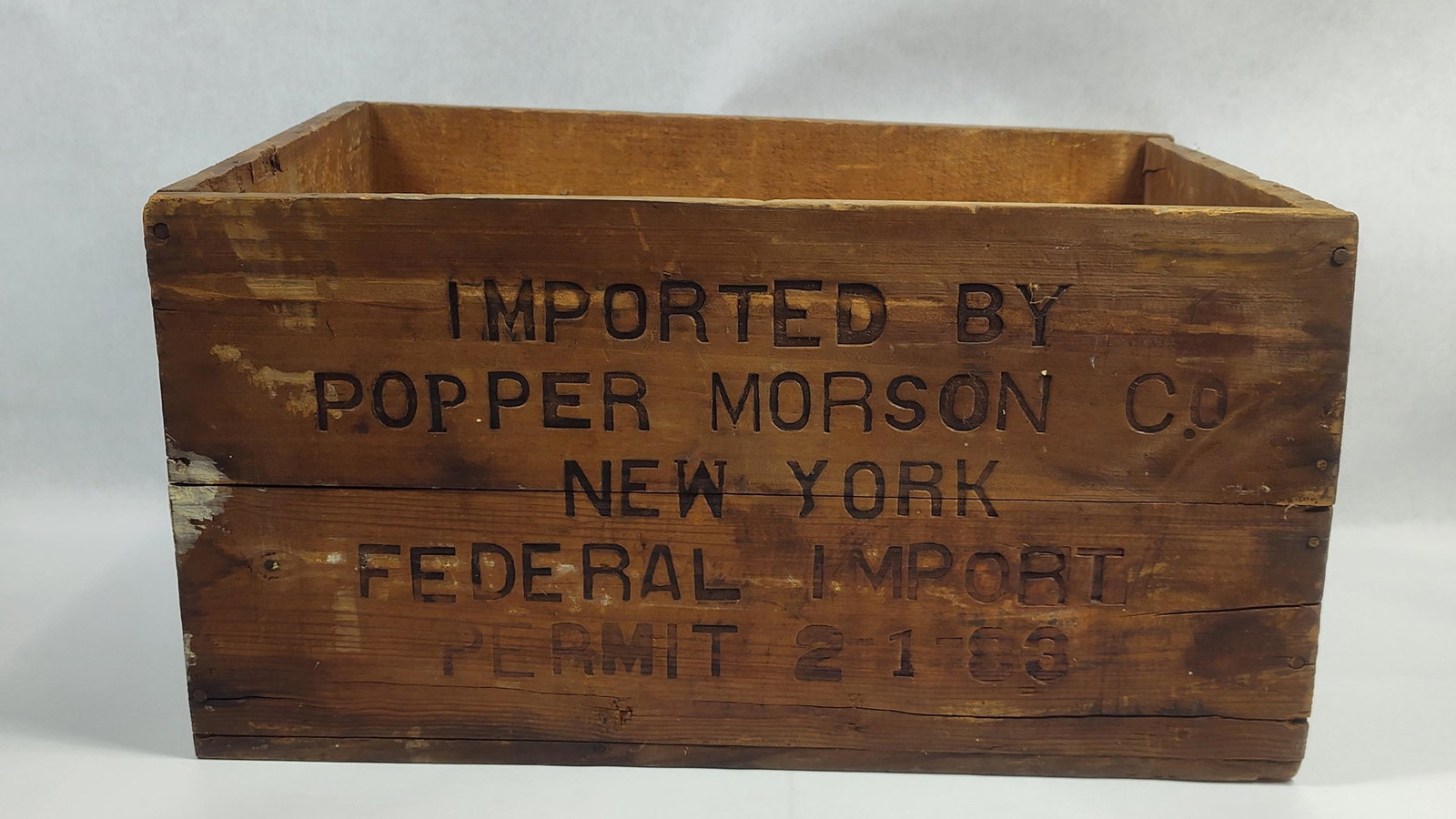 E. Martin Portuguese Brandy Wooden Shipping Crate (1 of 5)