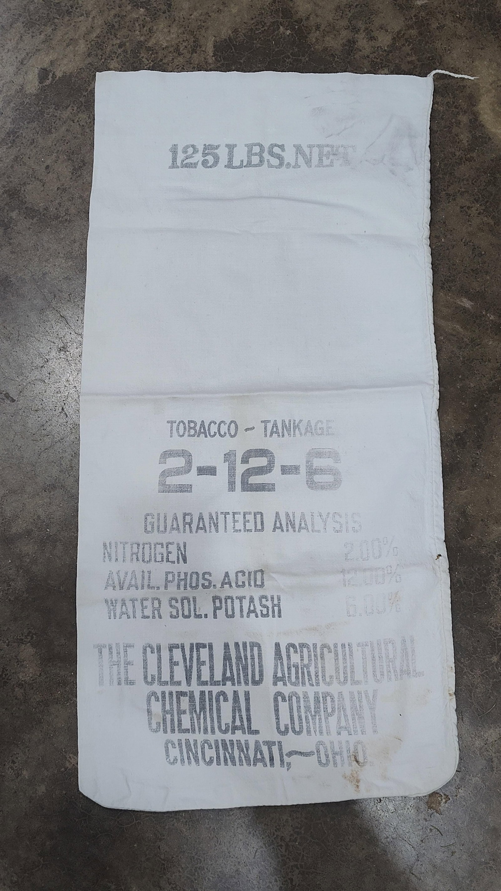 An Assortment ofOhio Advertising Cloth Sacks including Fertilizer and Laundry Bags (1 of 5)