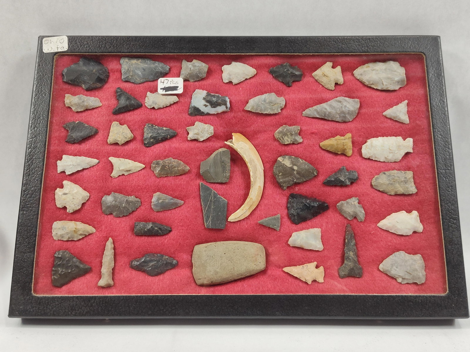 47 Prehistoric Ohio Native American Stone Artifacts and Organic Material (1 of 4)