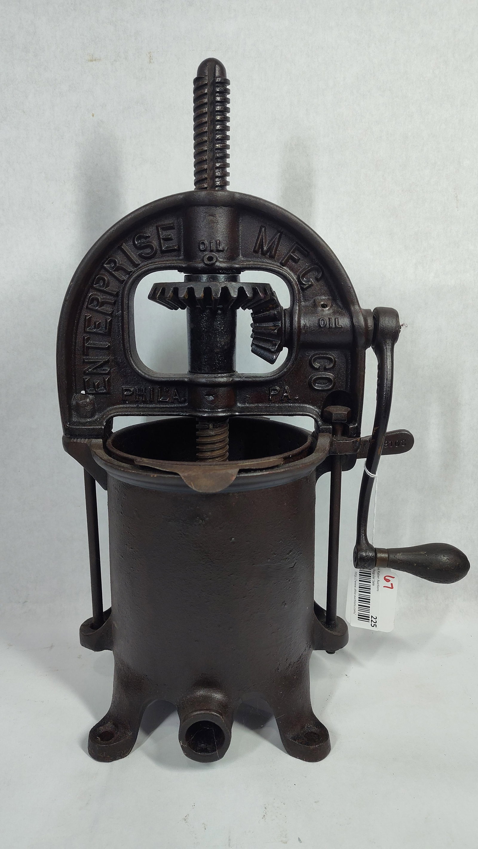 Enterprise Manufacturing Co. Cast Iron Sausage Stuffer, Fruit and Lard Press (1 of 6)