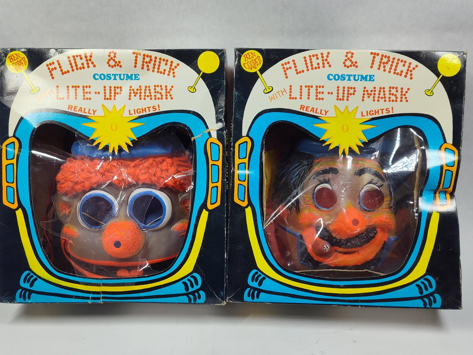 A Pair of Ben Cooper Flick & Trick Halloween Costumes with Lite-Up Masks (1 of 4)