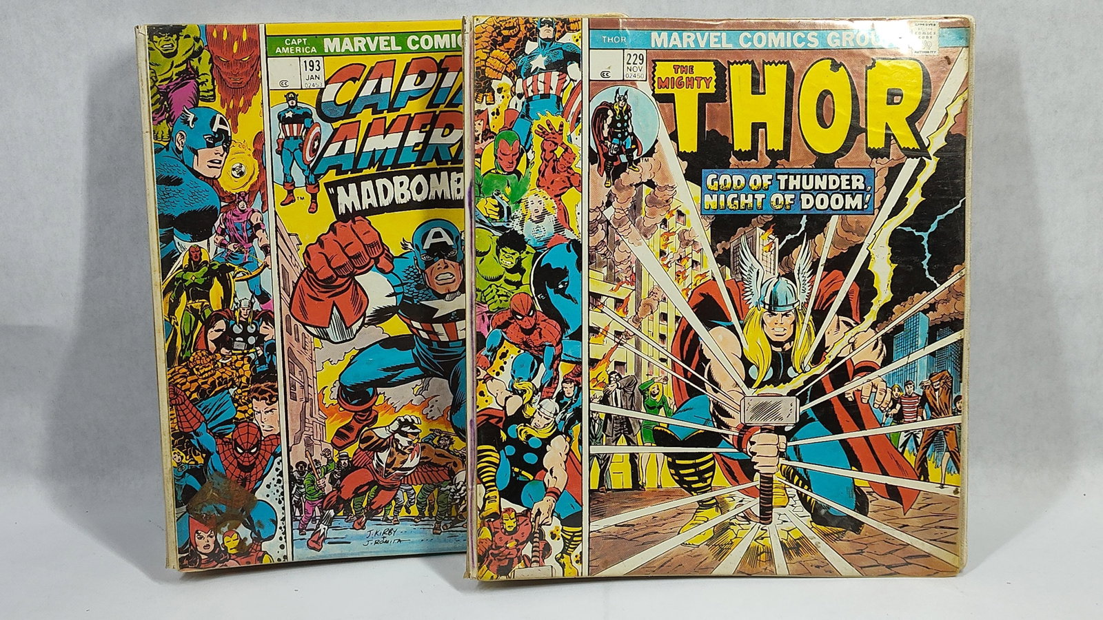 A Pair ofMarvel Comics Three-Ring Binders Featuring Captain America and The Mighty Thor (1 of 3)