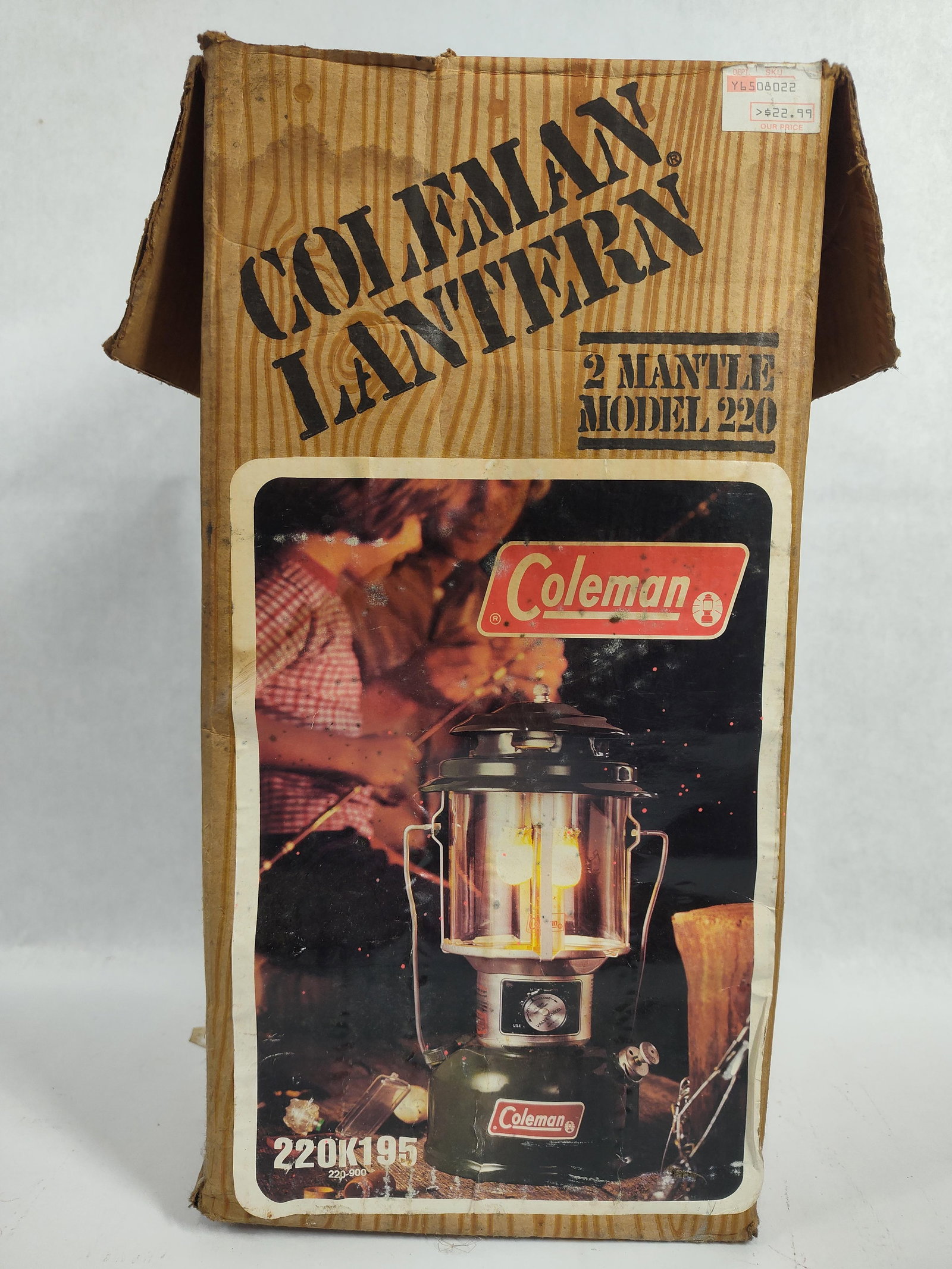Coleman Model 220K Two-Mantle Liquid Fuel Lantern with Original Box (1 of 3)