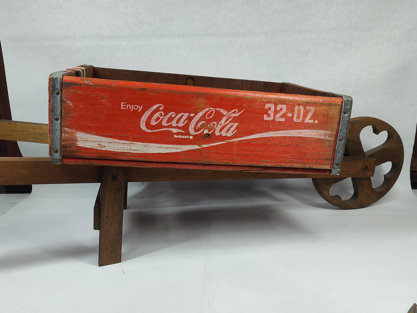 Coca-Cola Wooden Crate Decorative Wheelbarrow (1 of 4)