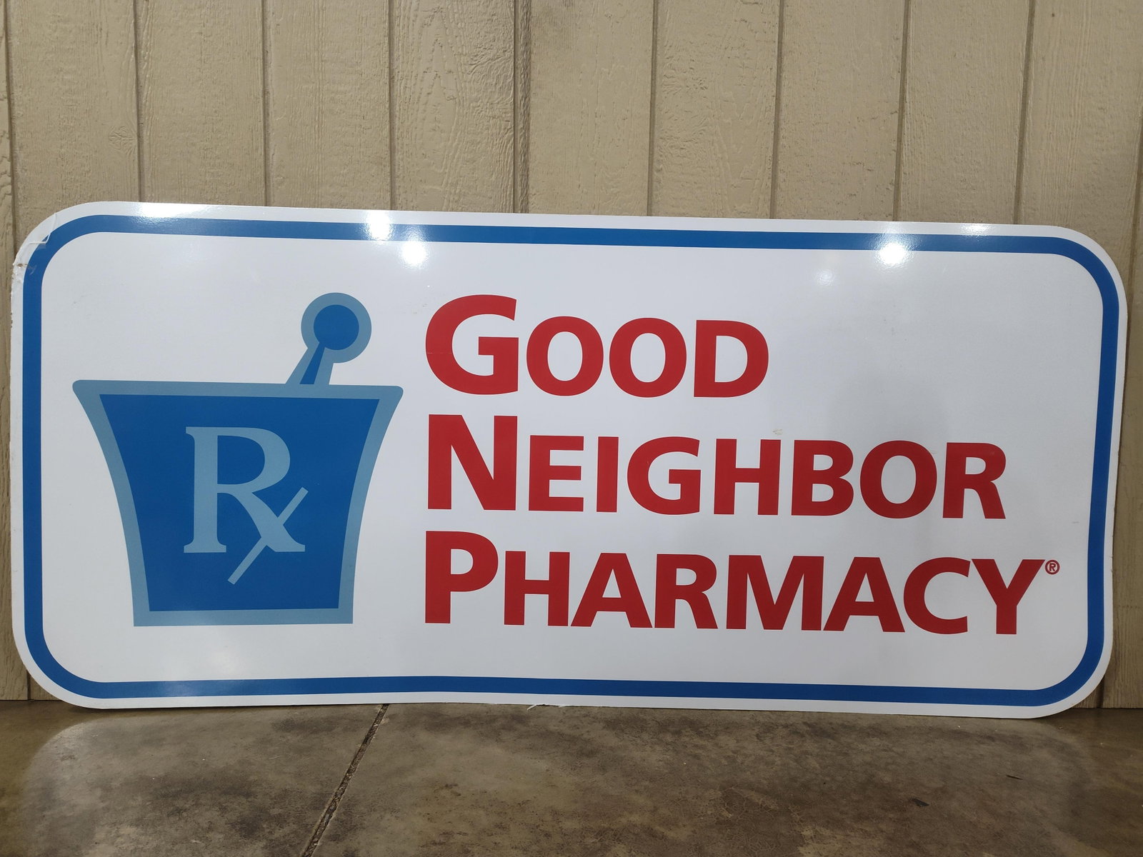 Large Good Neighbor Pharmacy Aluminum Advertising Sign (1 of 4)