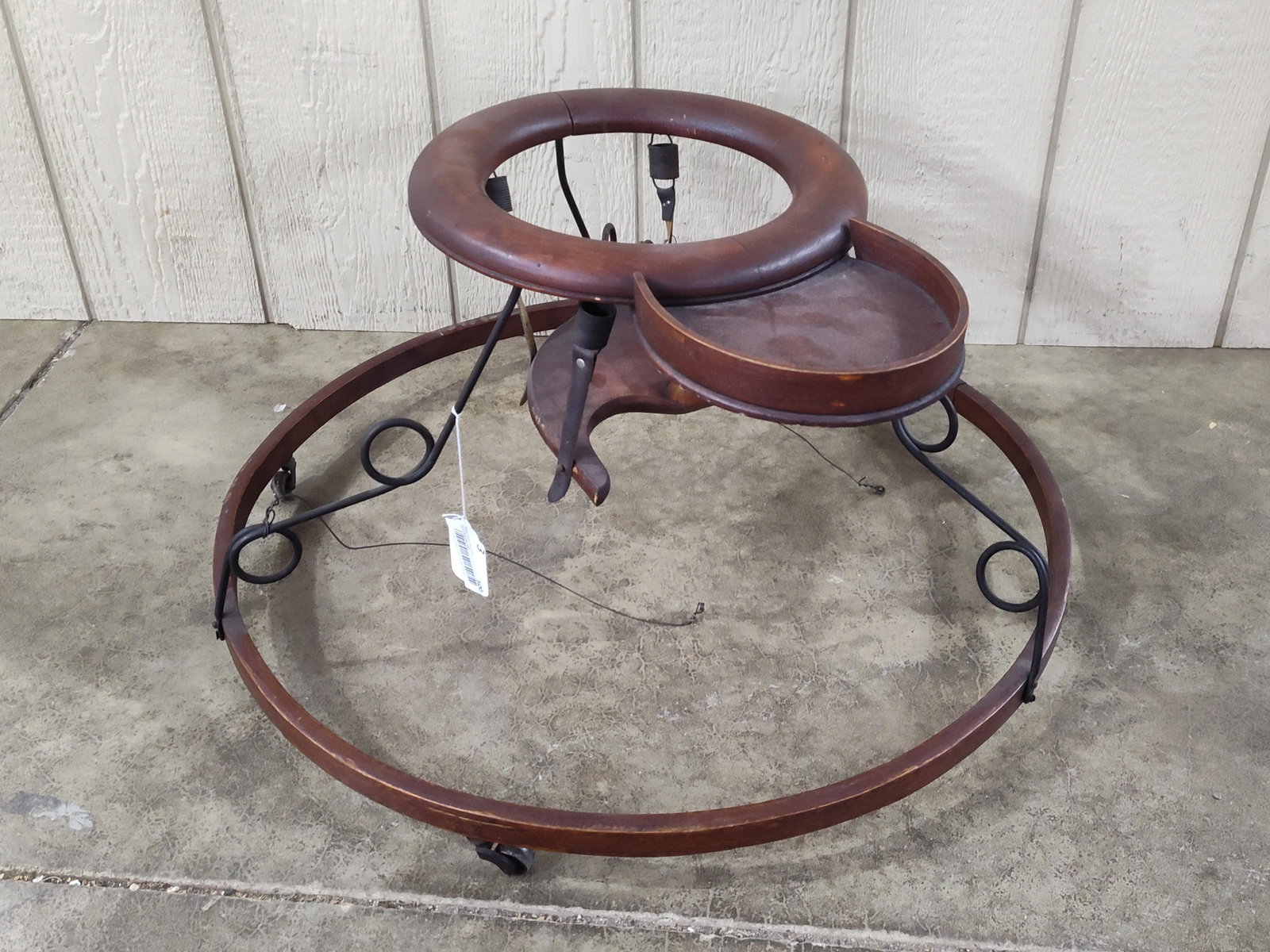 Antique Wood and Wrought Iron Baby Walker, Circa 1900 (1 of 4)