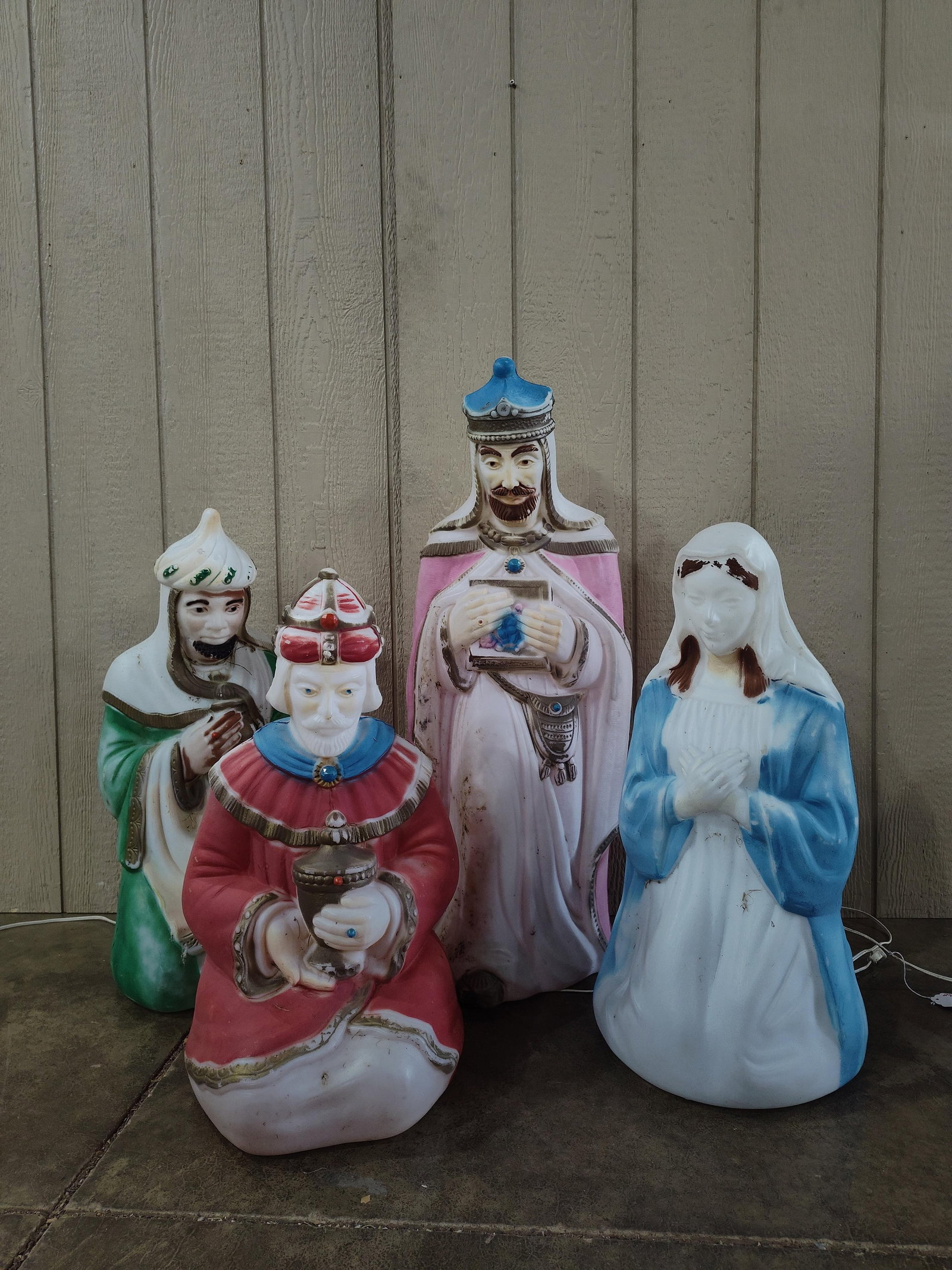 A Set of FourIlluminated Nativity Blow Mold Figures (1 of 5)