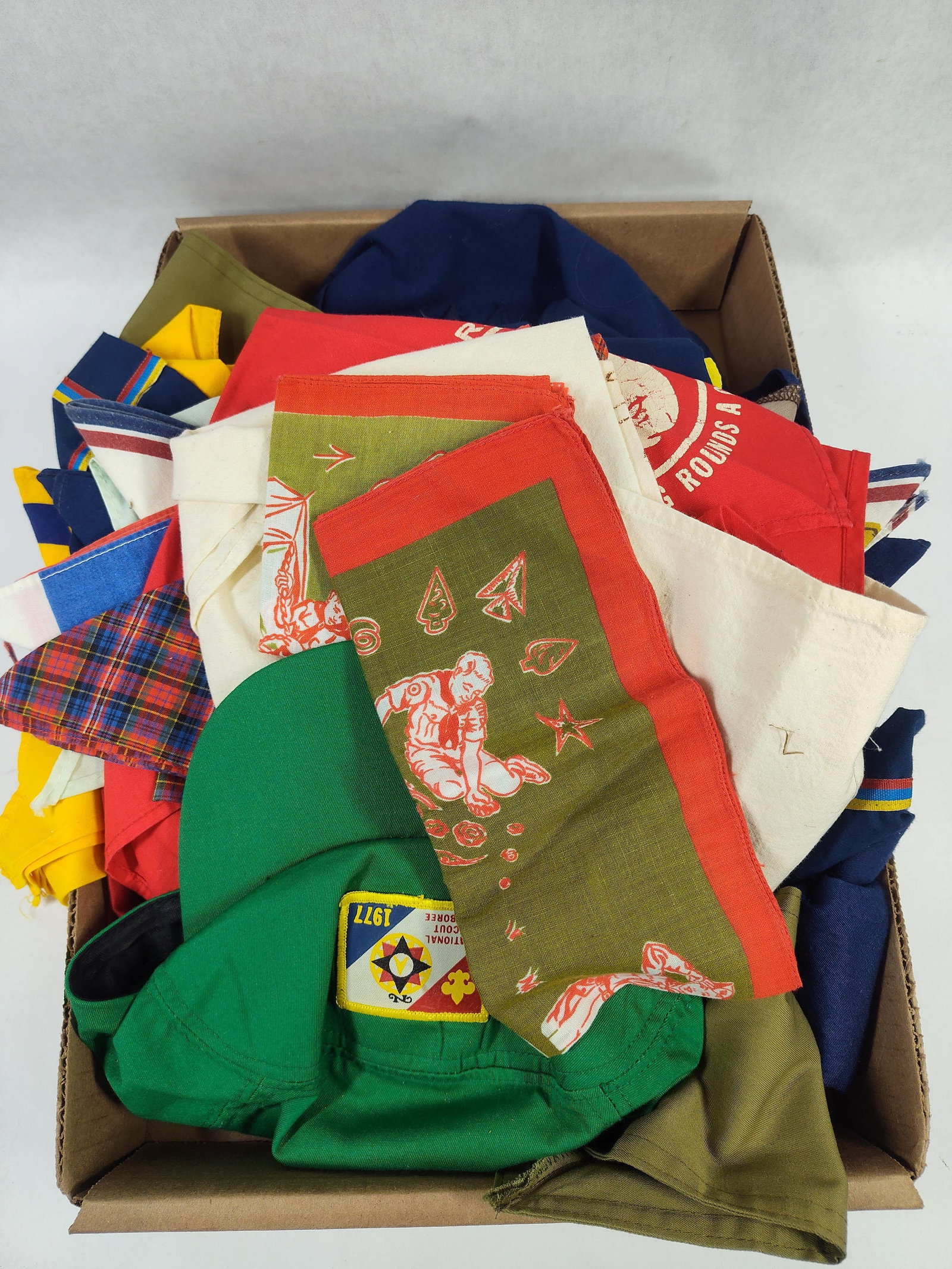 An Assortment ofBoy Scouts of America Memorabilia Including Neckerchiefs and 1977 National Jamboree (1 of 2)