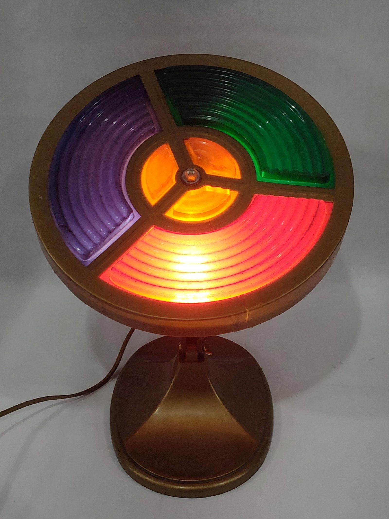 Mid-Century Modern Colortone-Style Motorized Color Wheel Spotlight (1 of 5)