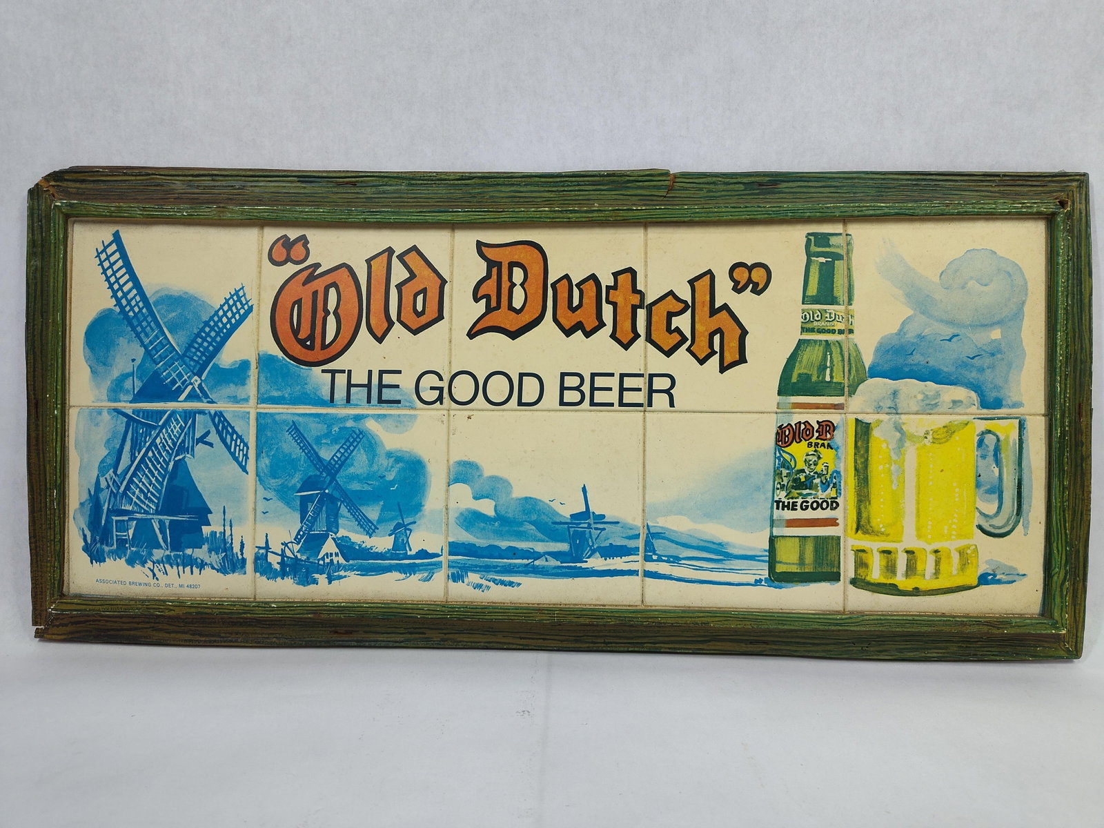 Associated Brewing Company Old Dutch Beer Framed Advertising Sign (1 of 6)
