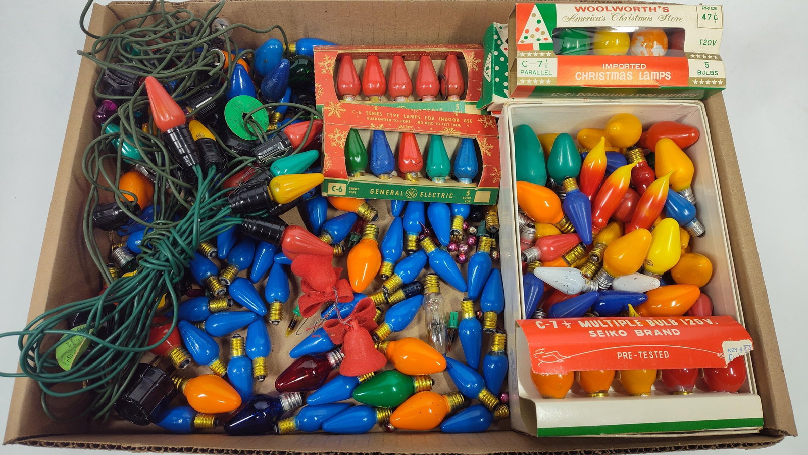 Christmas Light Bulbs and Lighting String Including General Electric and Woolworth's Brands (1 of 5)